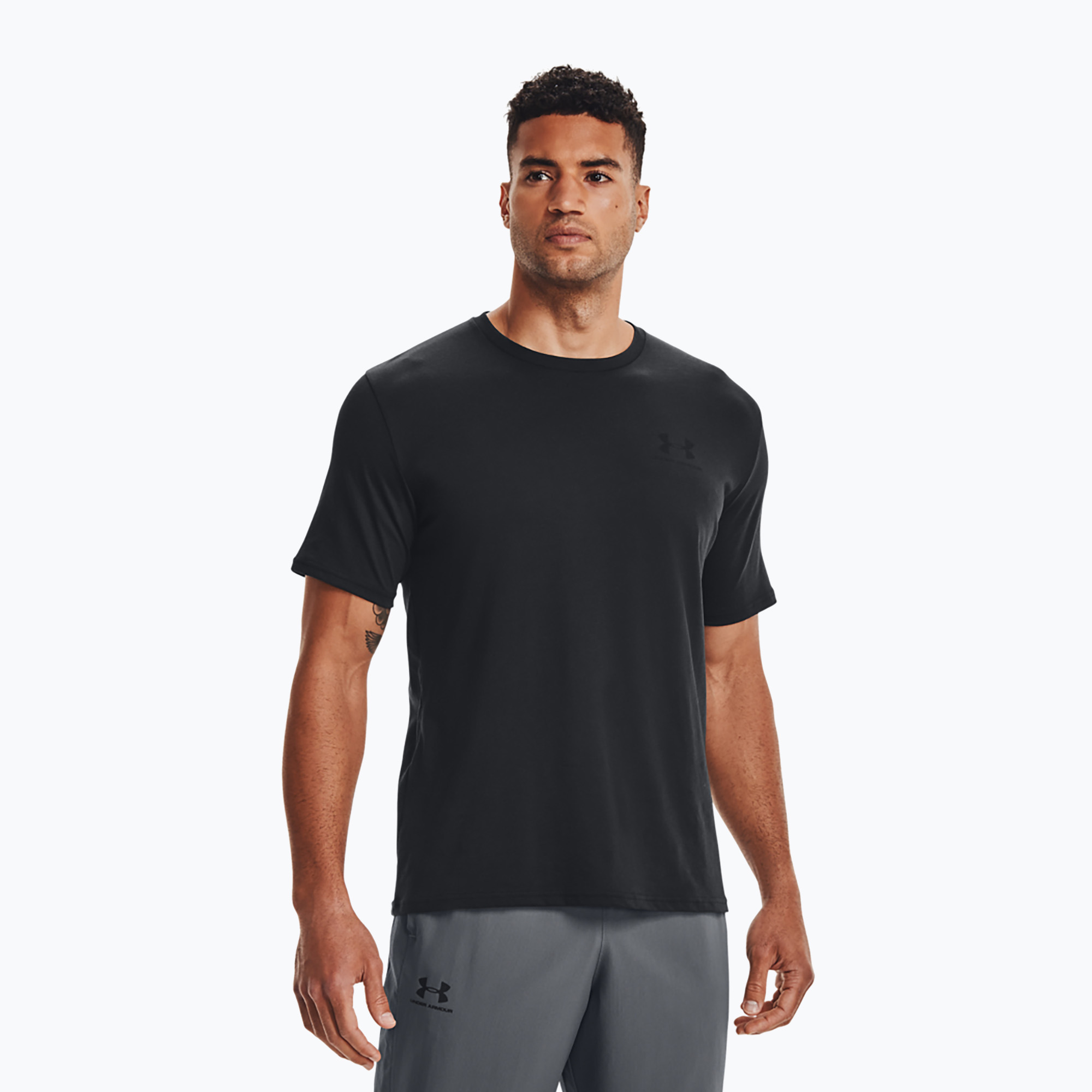 Koszulka męska Under Armour Sportstyle Left Chest black/black