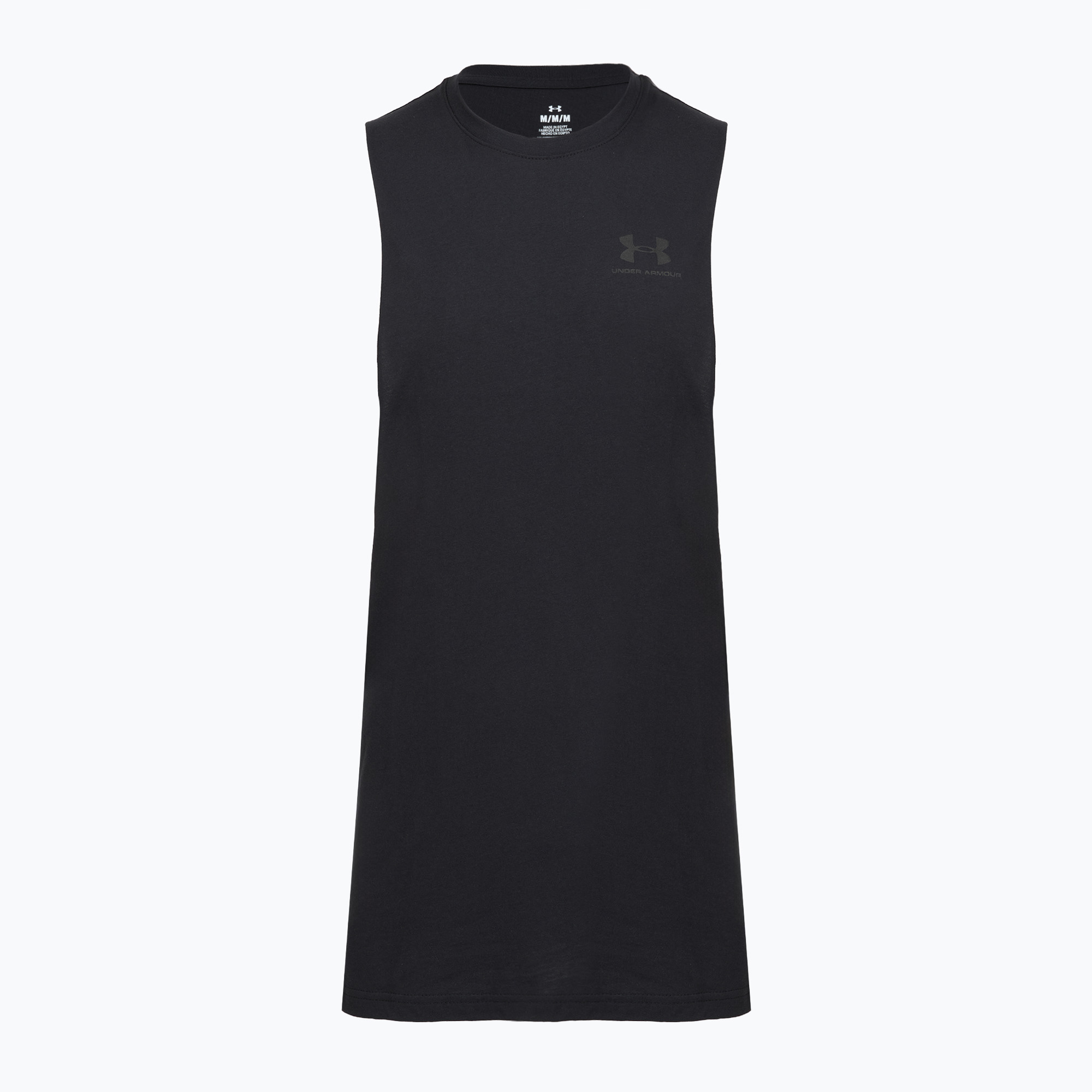 Мъжка тренировъчна тениска Under Armour Left Chest Cut Off Tank black/black