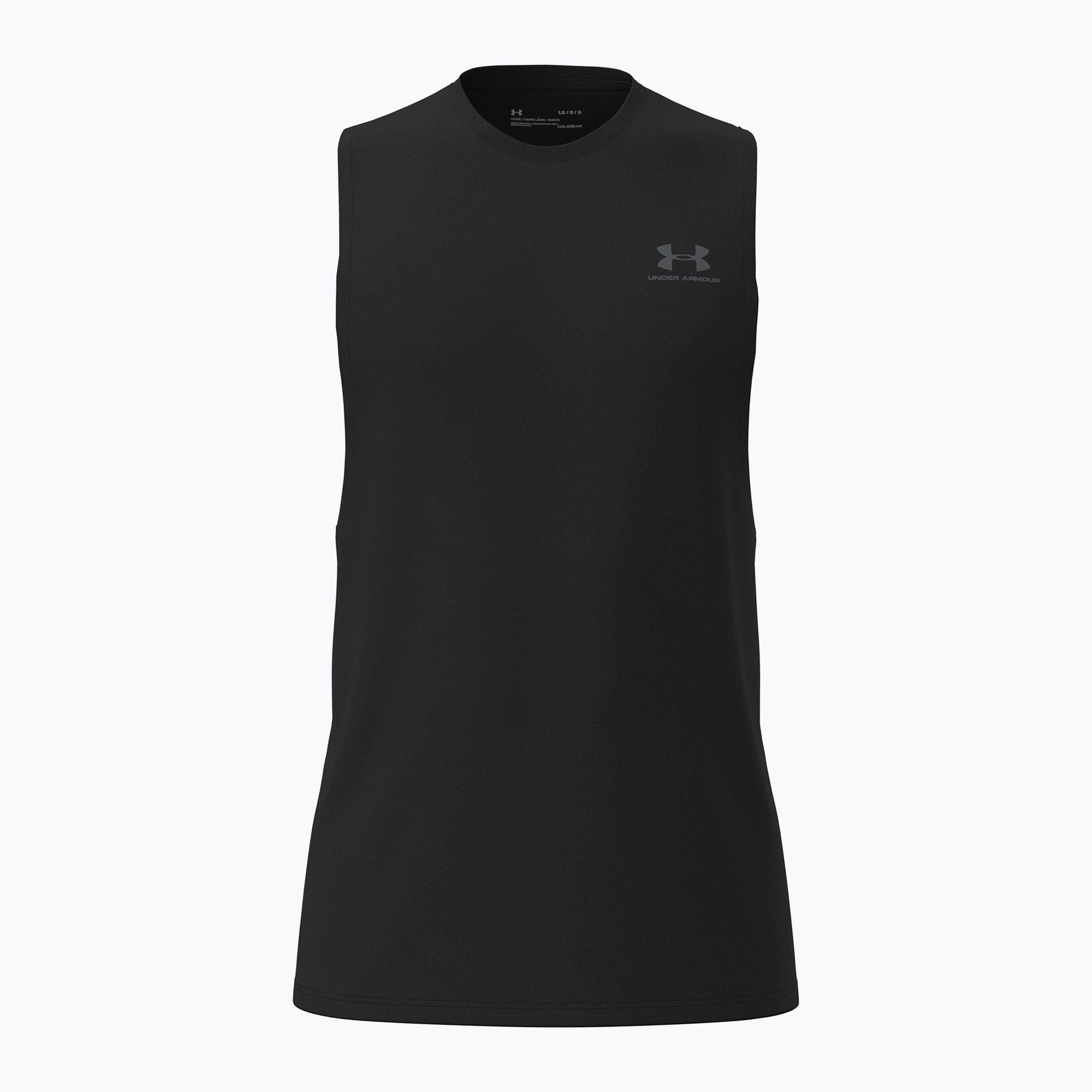 Мъжка тренировъчна тениска Under Armour Left Chest Cut Off Tank black/black