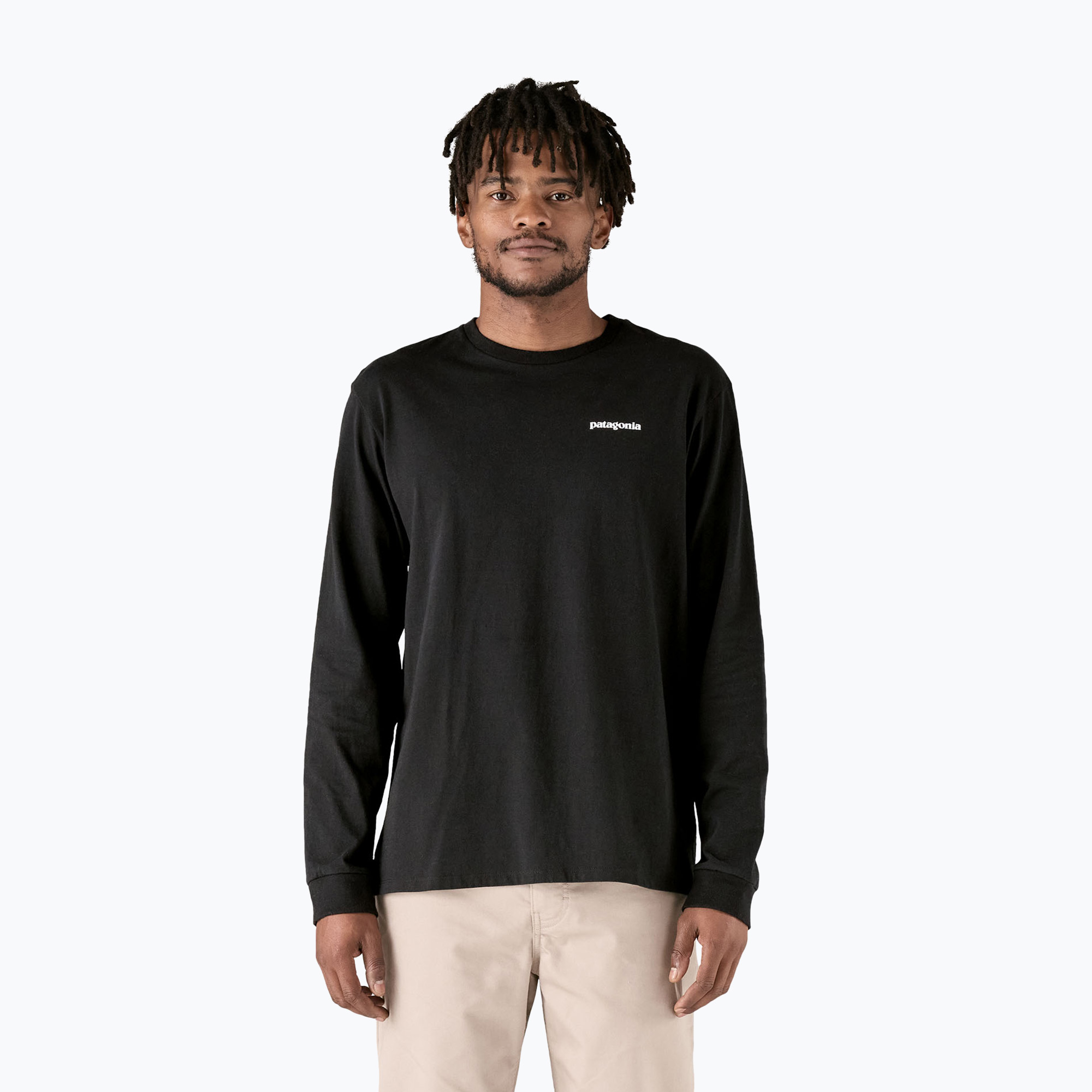 Longsleeve męski Patagonia P-6 Logo Responsibili black 