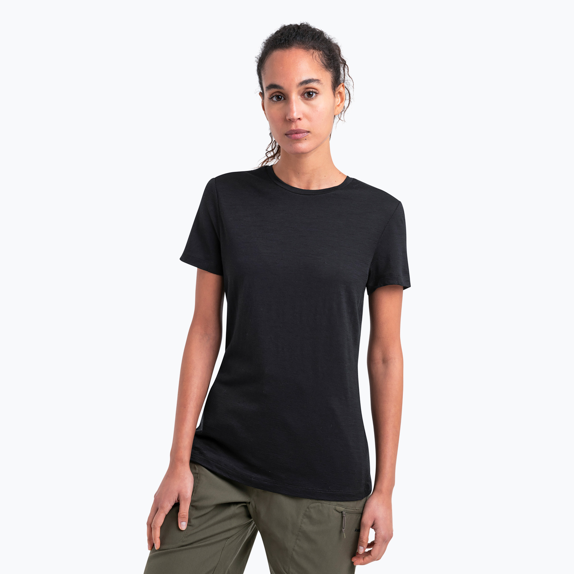 Koszulka trekkingowa damska icebreaker Merino 150 Tech Lite III black 