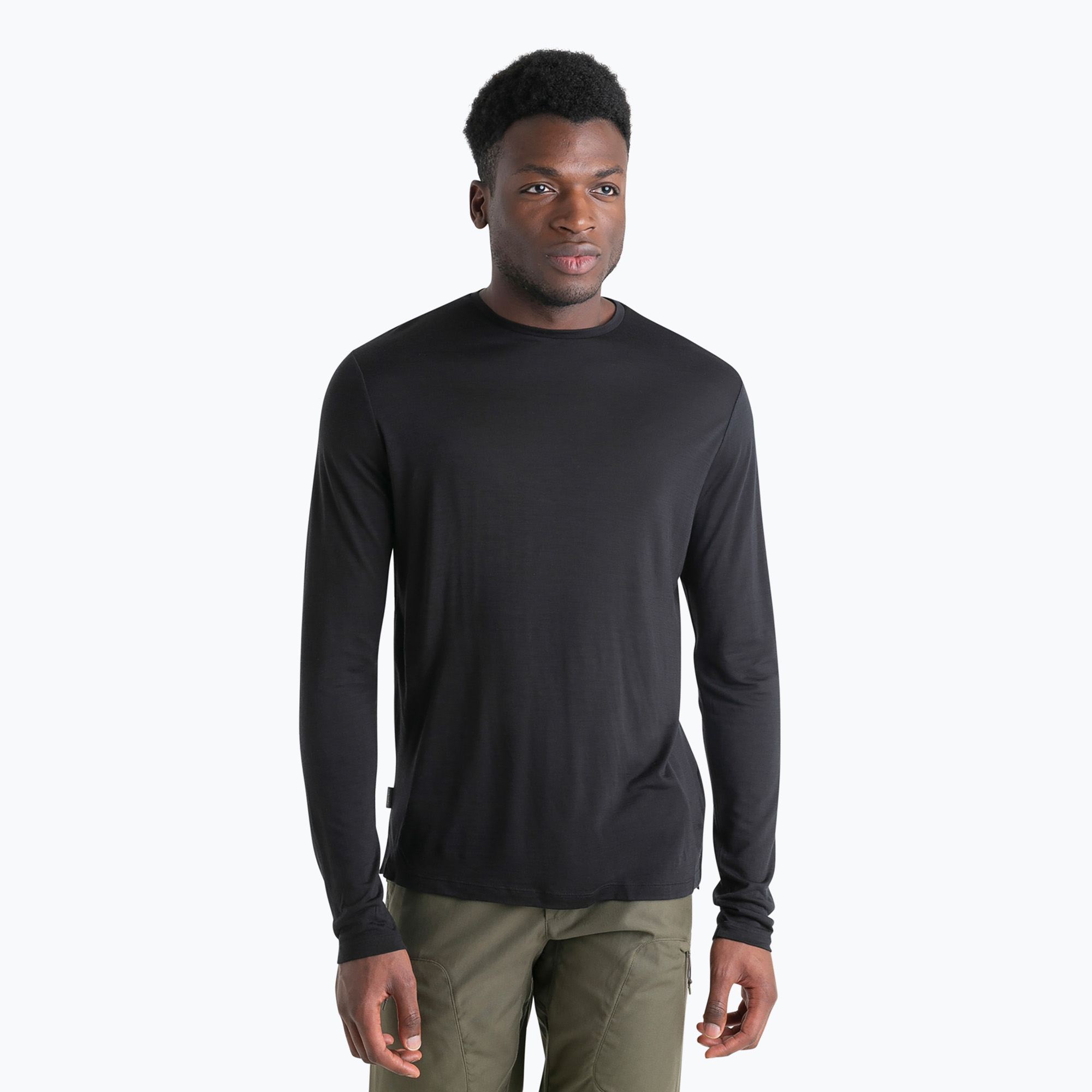 Longsleeve trekkingowy męski icebreaker Merino 125 Cool-Lite Sphere III LS Tee black 