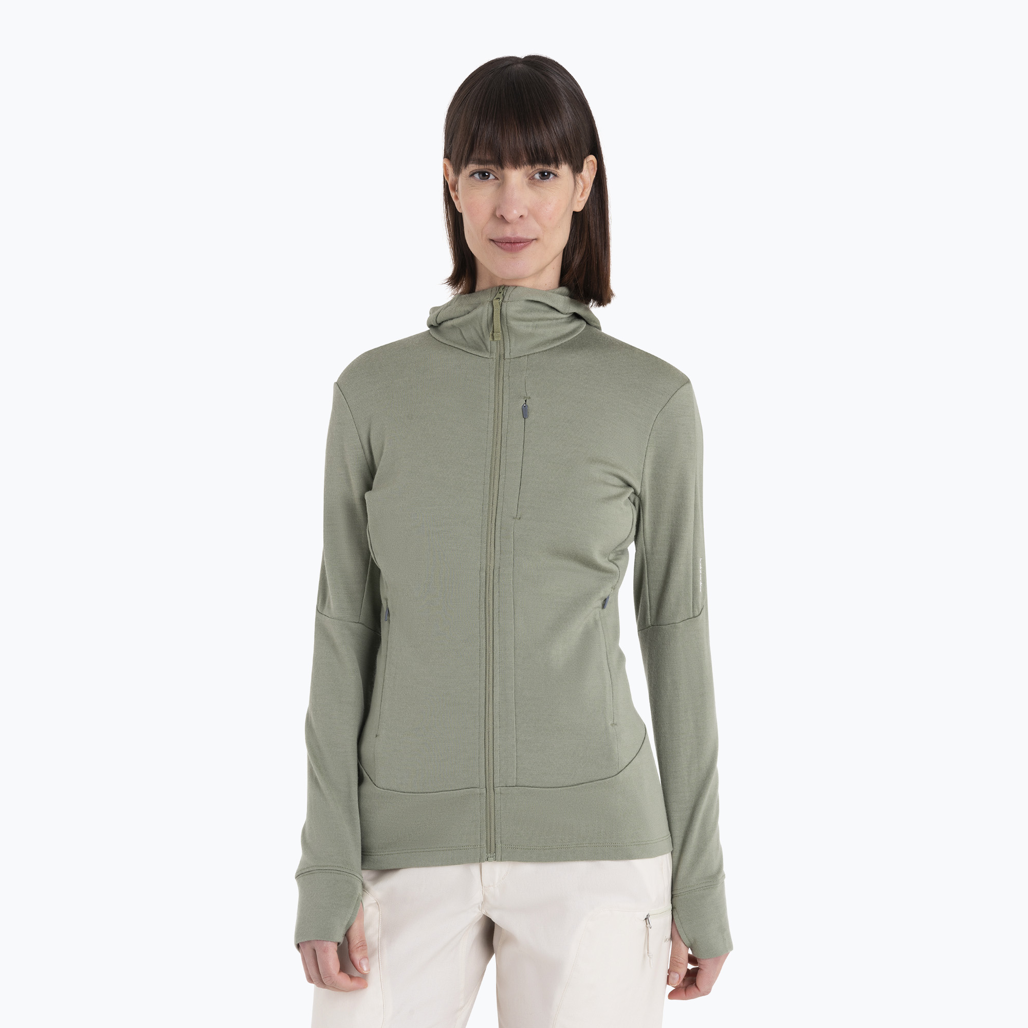 Bluza trekkingowa damska icebreaker Merino 260 Quantum IV lichen 