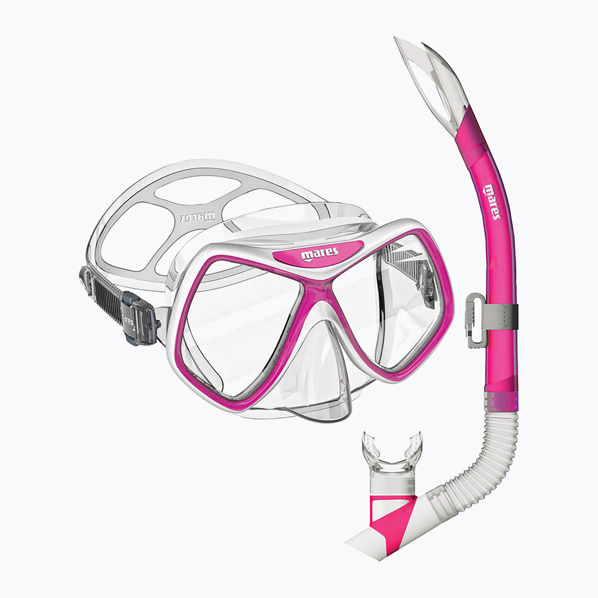 Sada na šnorchlovanie Mares Ridley pink/white/clear