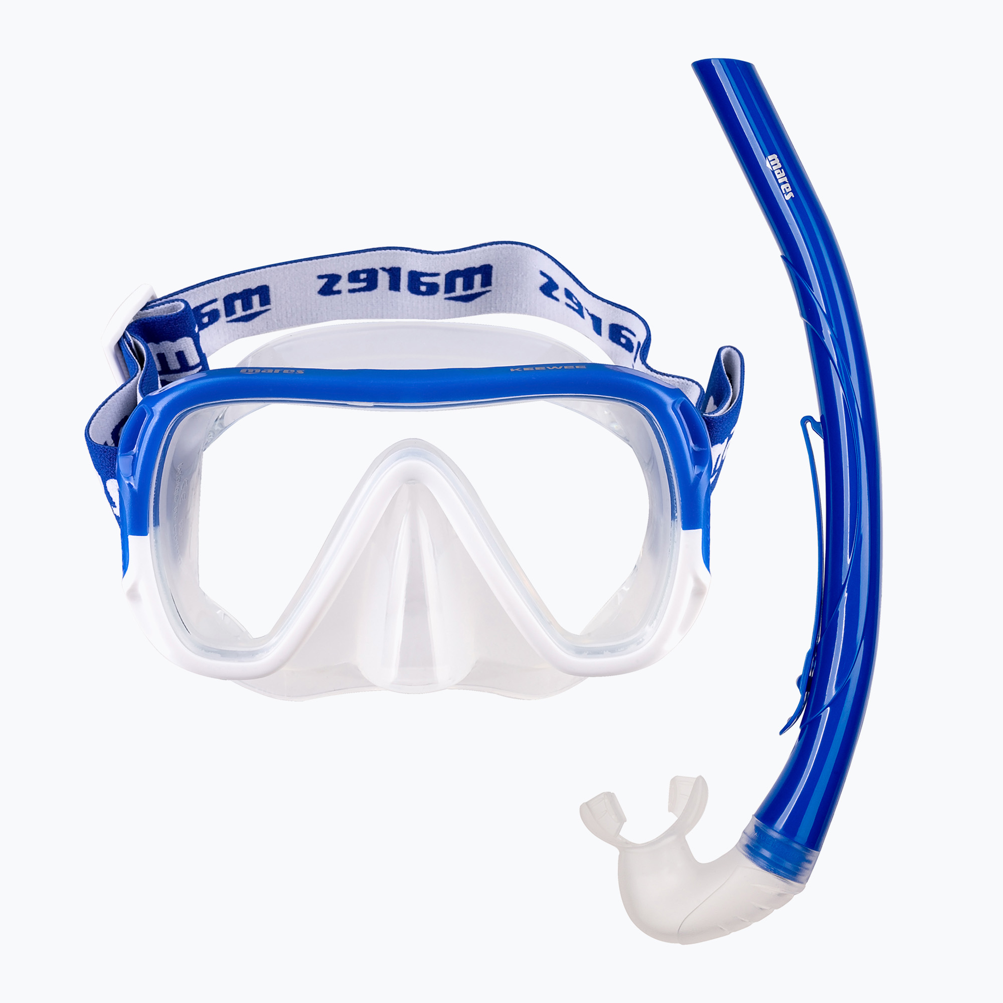 Zestaw do snorkelingu Mares Combo Keewee blue/white/clear 