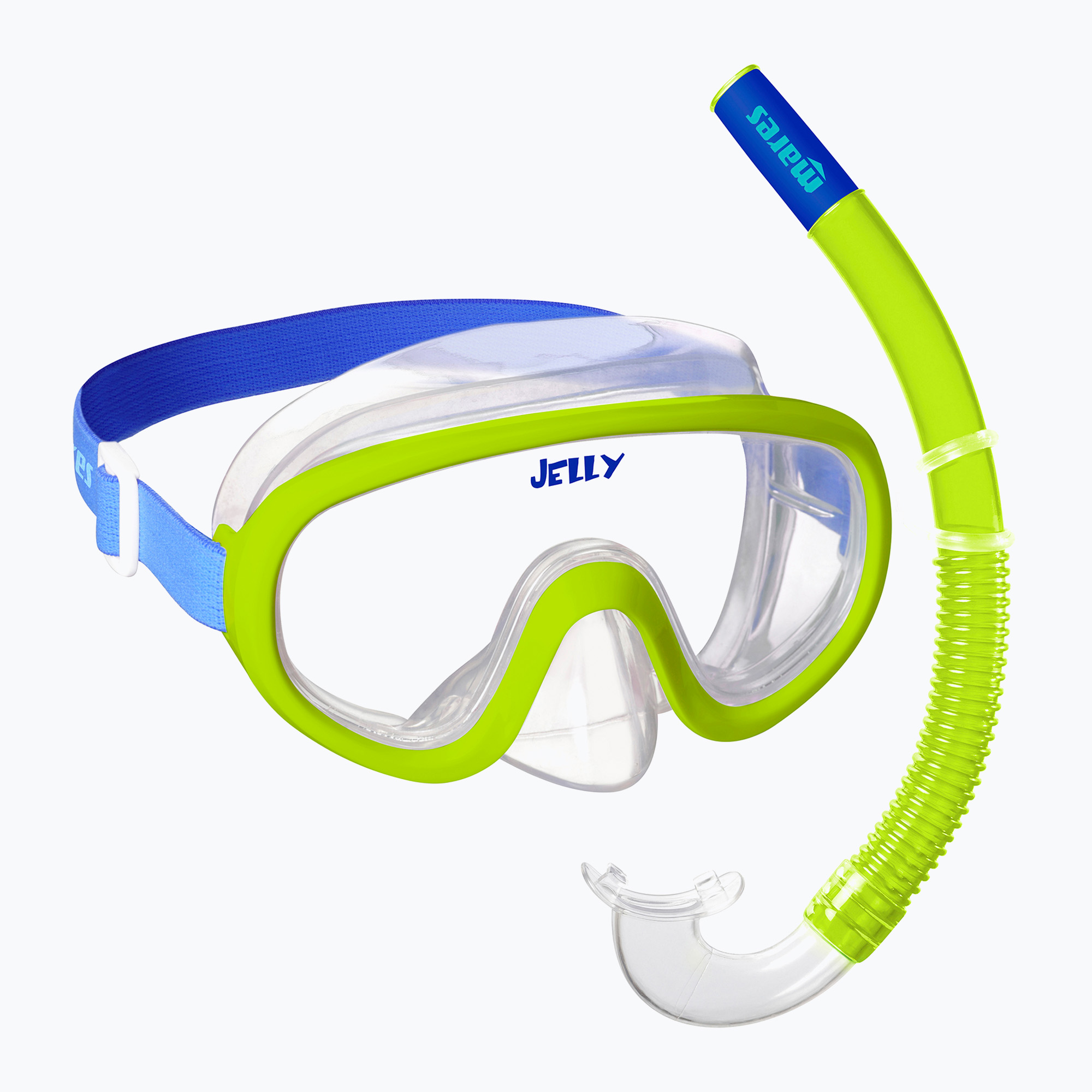 Súprava na šnorchlovanie detská Mares Combo Jelly lime/blue/clear (Combo Jelly 411797)