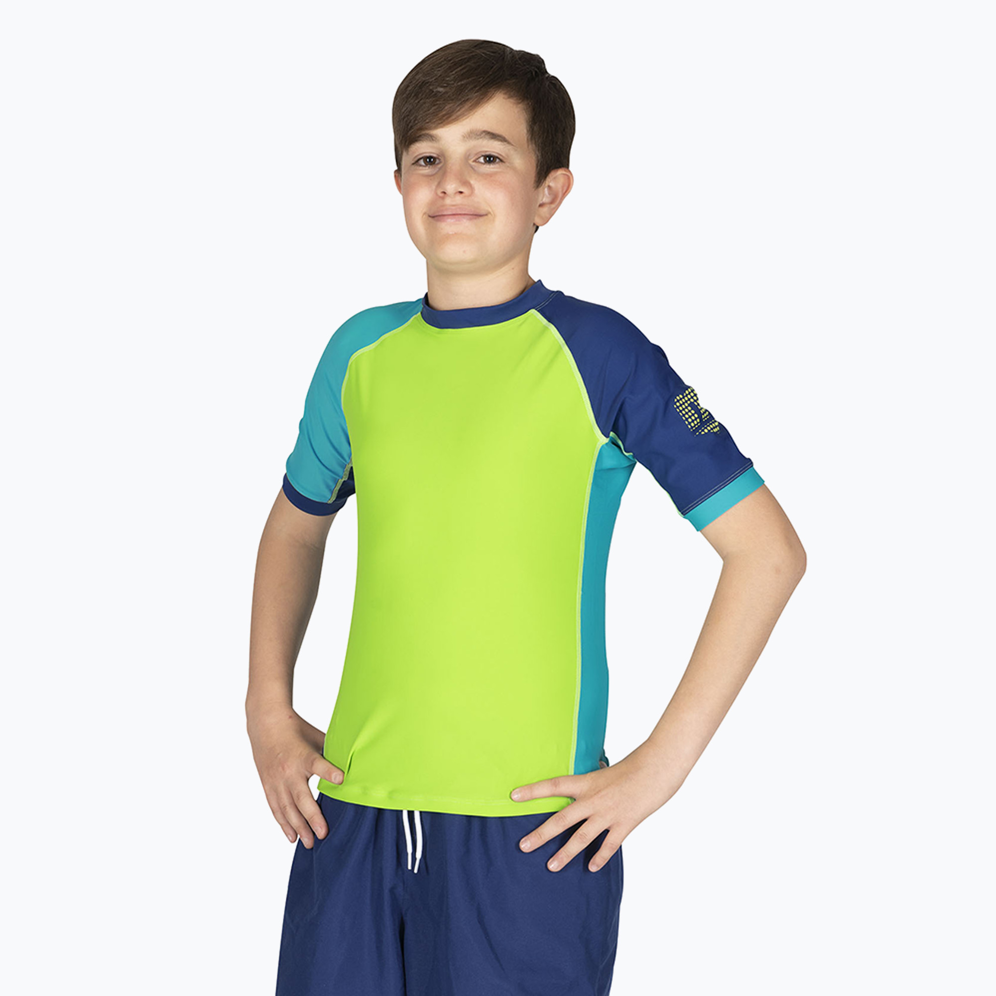 Koszulka do pływania dziecięca Mares Rashguard Shield Youth lime 