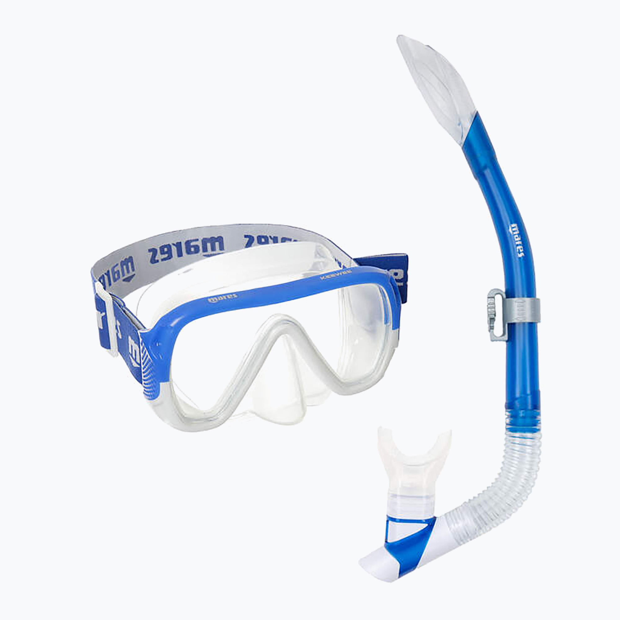 Sada na šnorchlovanie Mares Keewee Splash blue/white/clear