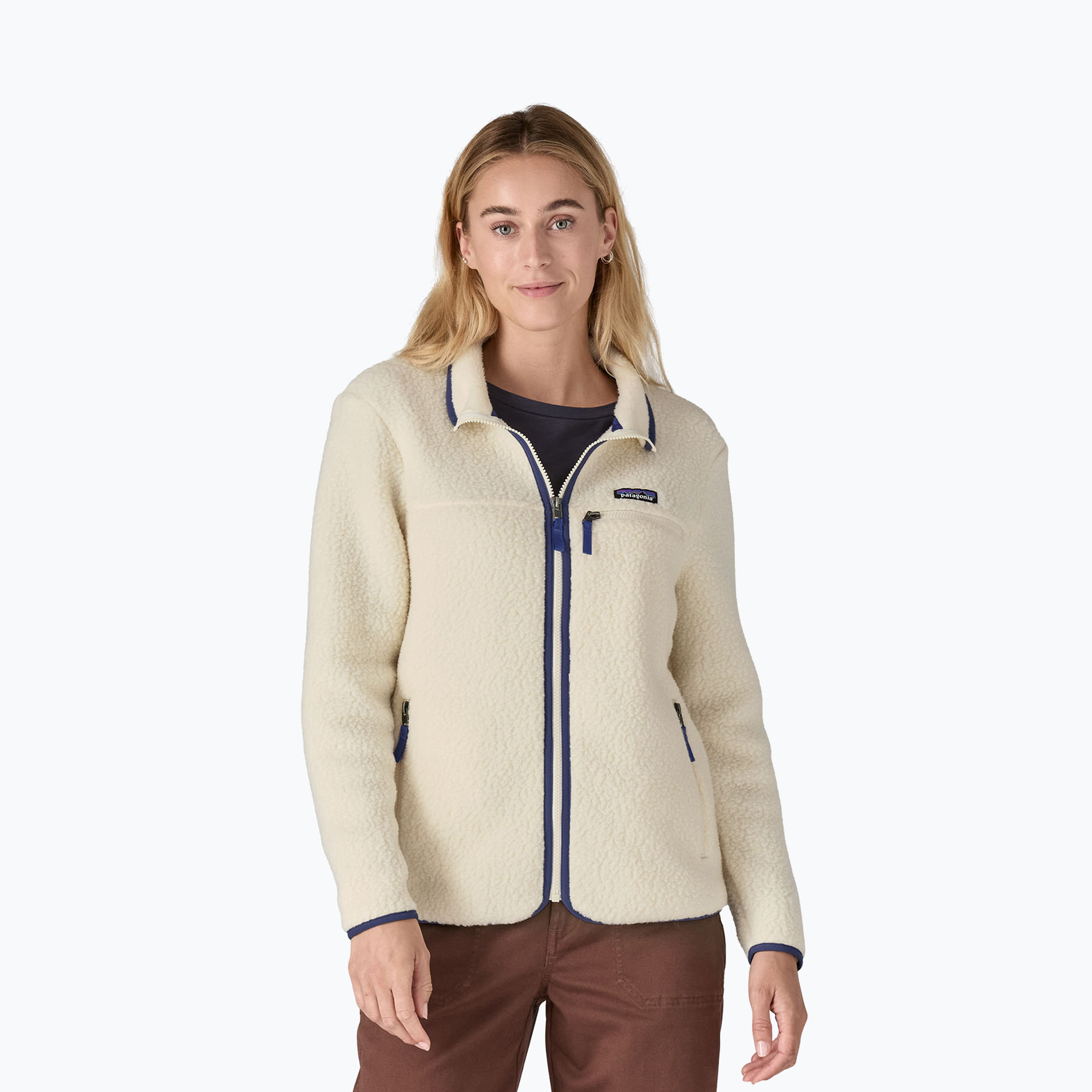 Bluza trekkingowa damska Patagonia Retro Pile permafrost natural 