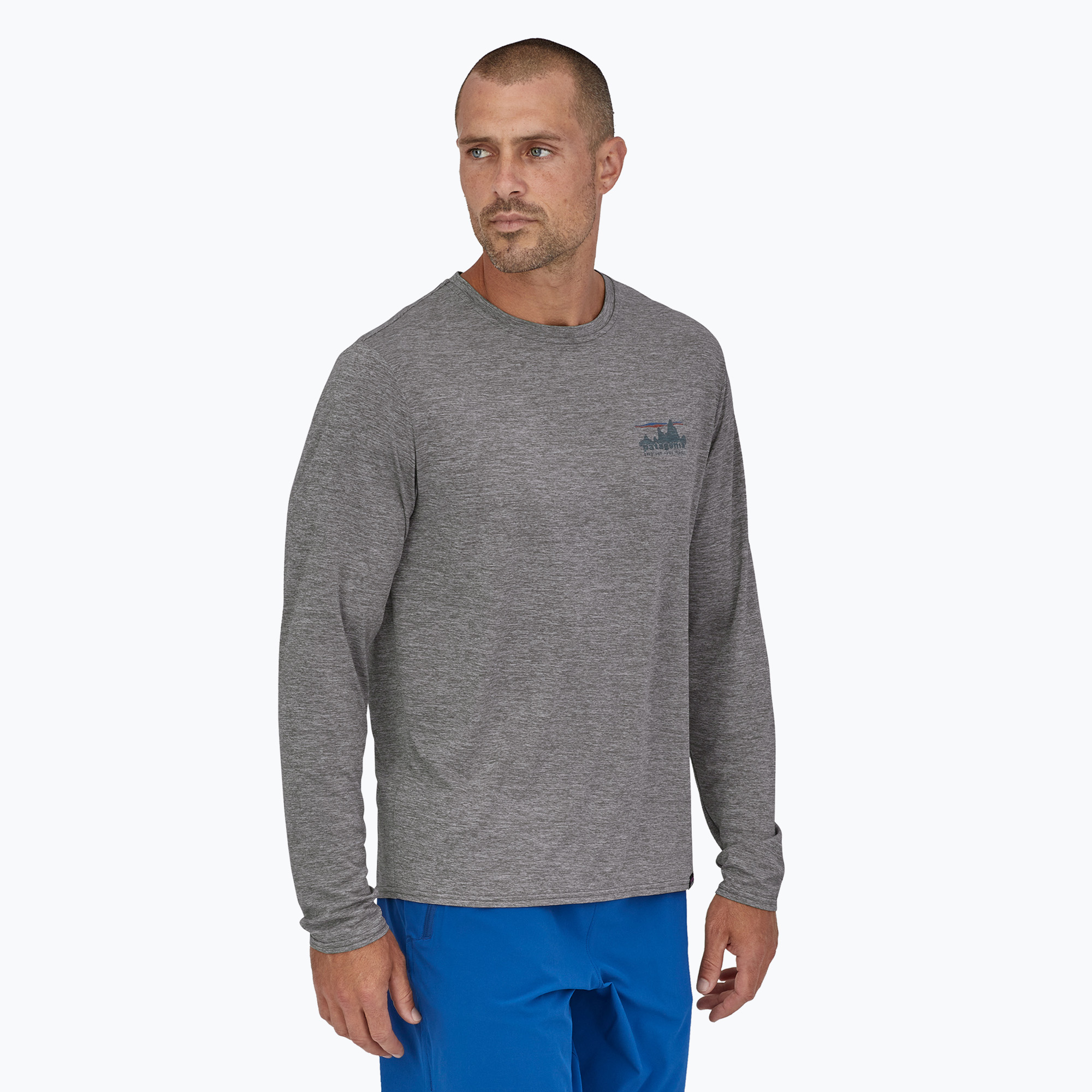 Longsleeve męski Patagonia Cap Cool Daily Graphic Shirt 73 skyline/feather grey 