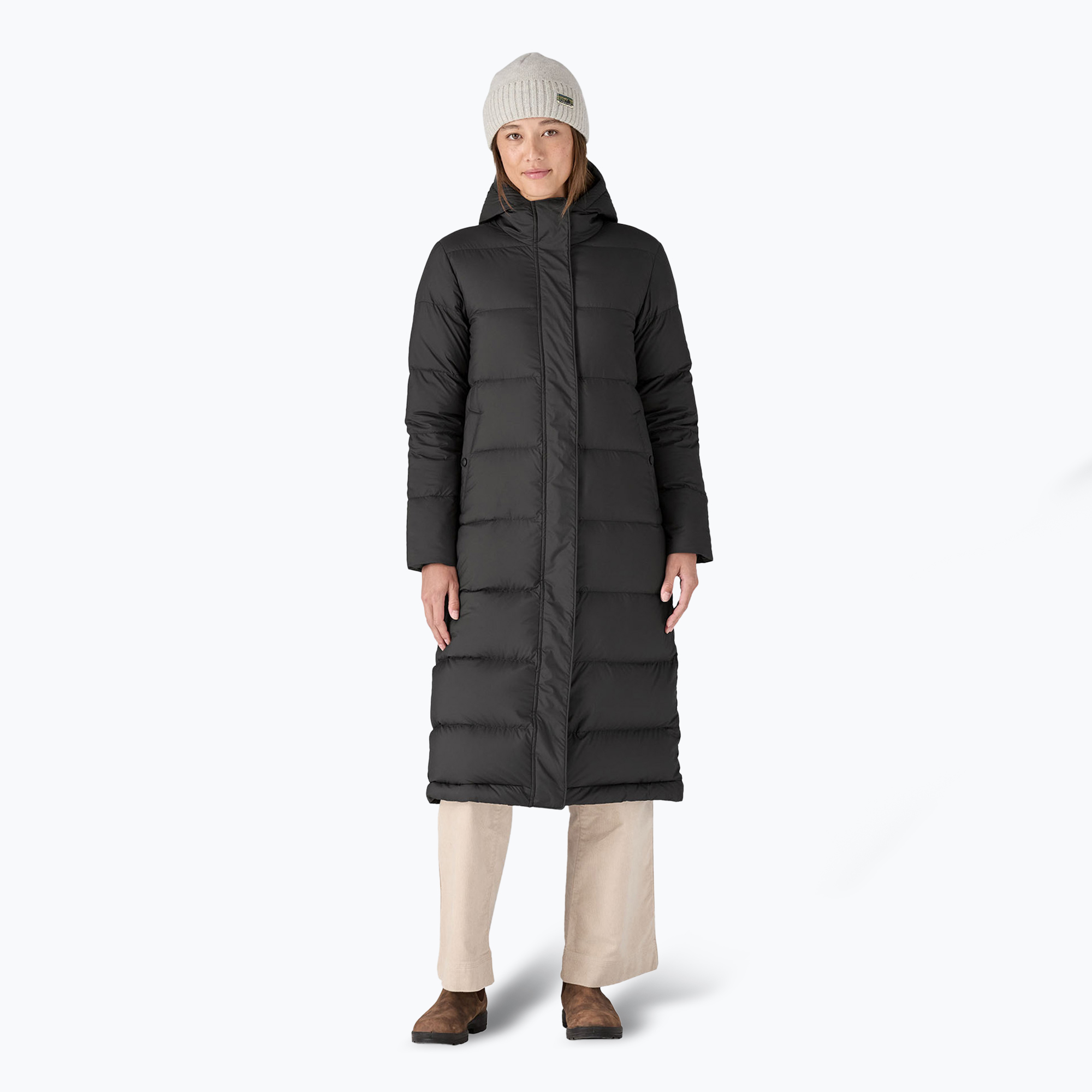 Płaszcz puchowy damski Patagonia Silent Down Long Parka black 