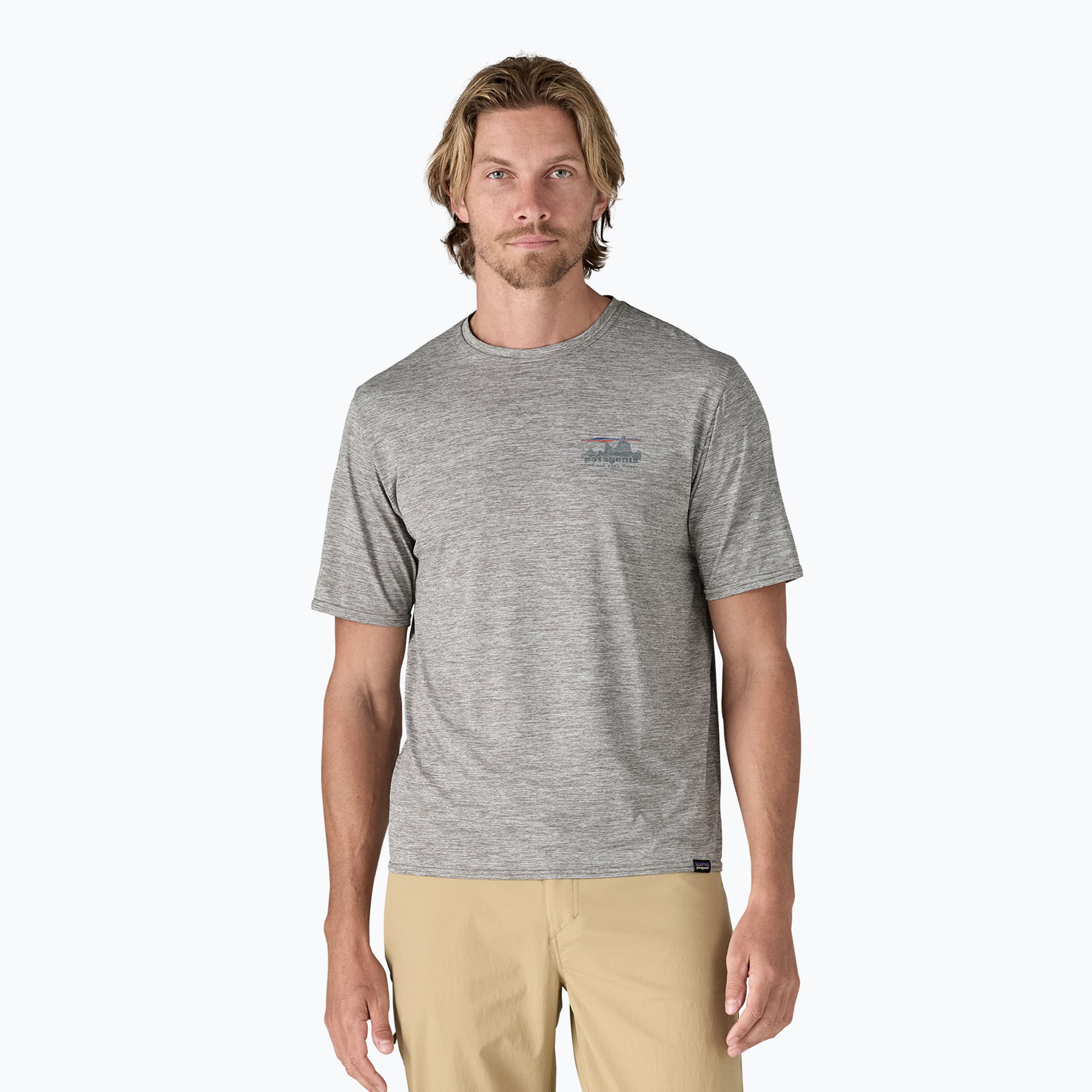 Camicia Patagonia Cap Cool Daily Graphic Uomo 73 skyline/grigio piuma (S) (Cap Cool Daily Graphic Shirt 45235)