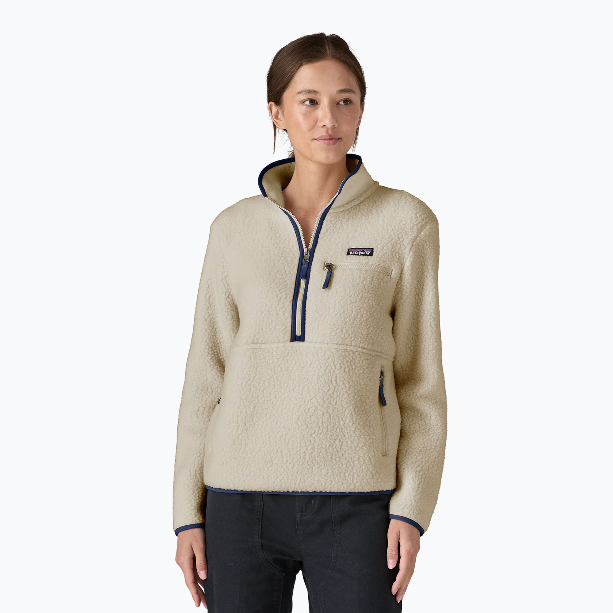 Bluza polarowa damska Patagonia Retro Pile Marsupial natural 