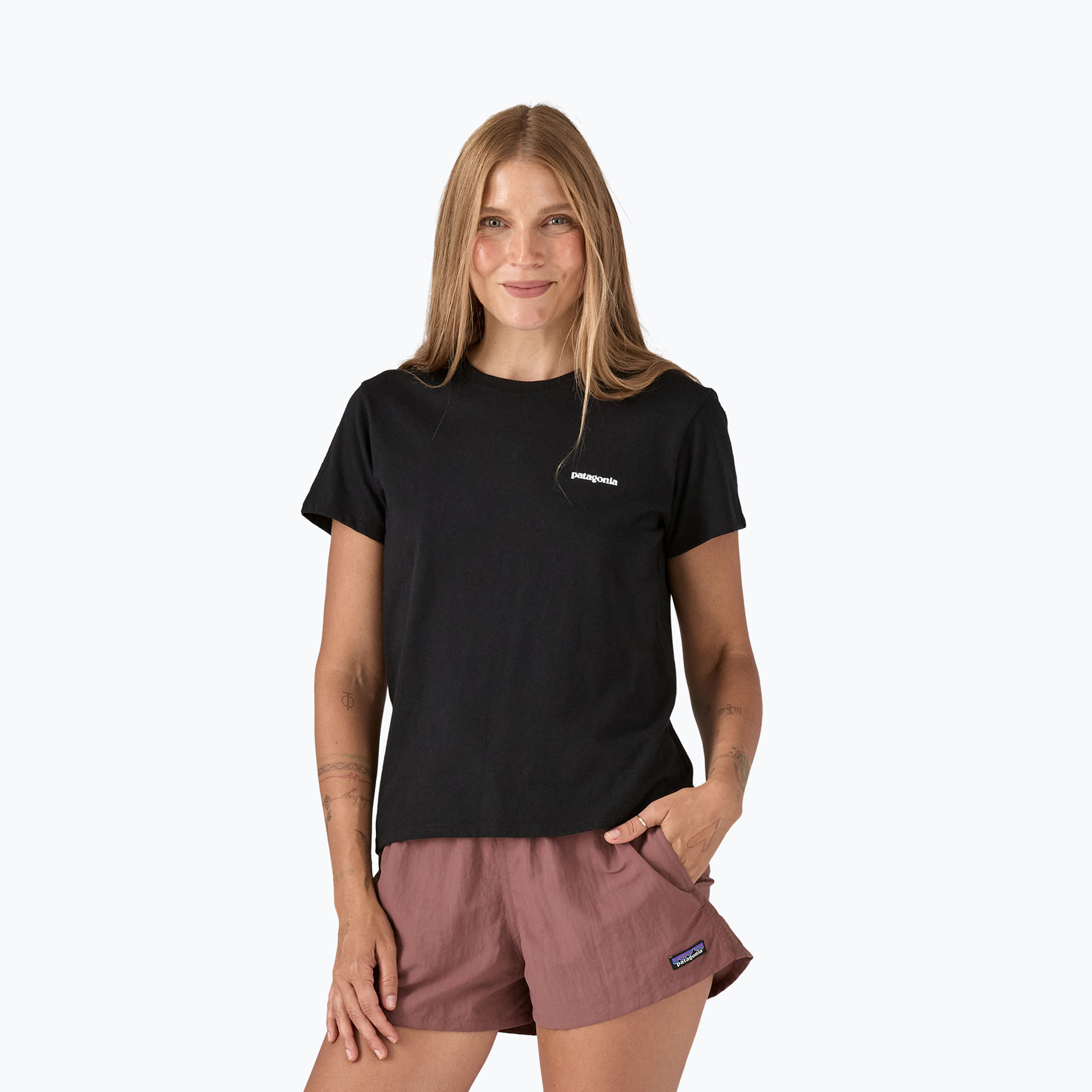 Koszulka damska Patagonia P-6 Logo Responsibili-Tee black 