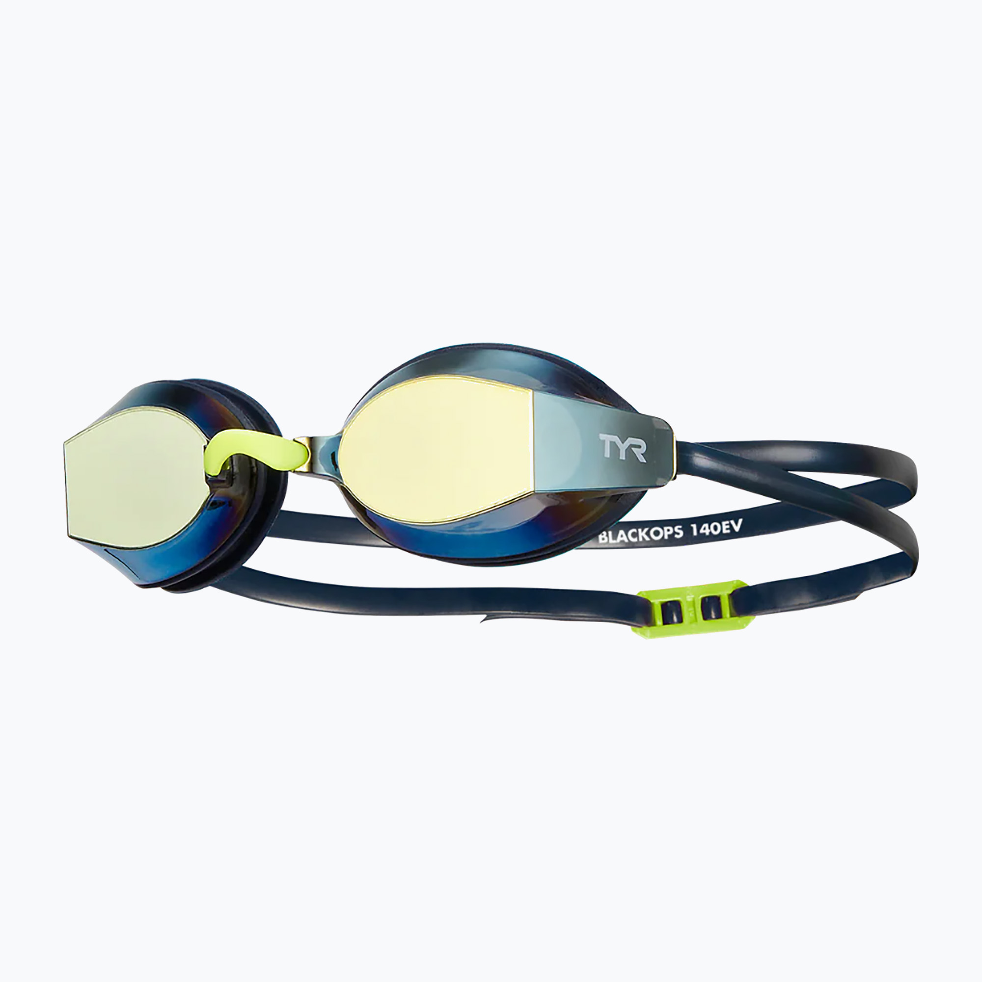 Okulary do pływania TYR Blackops 140 Ev Racing Mirrored gold/navy/yellow 