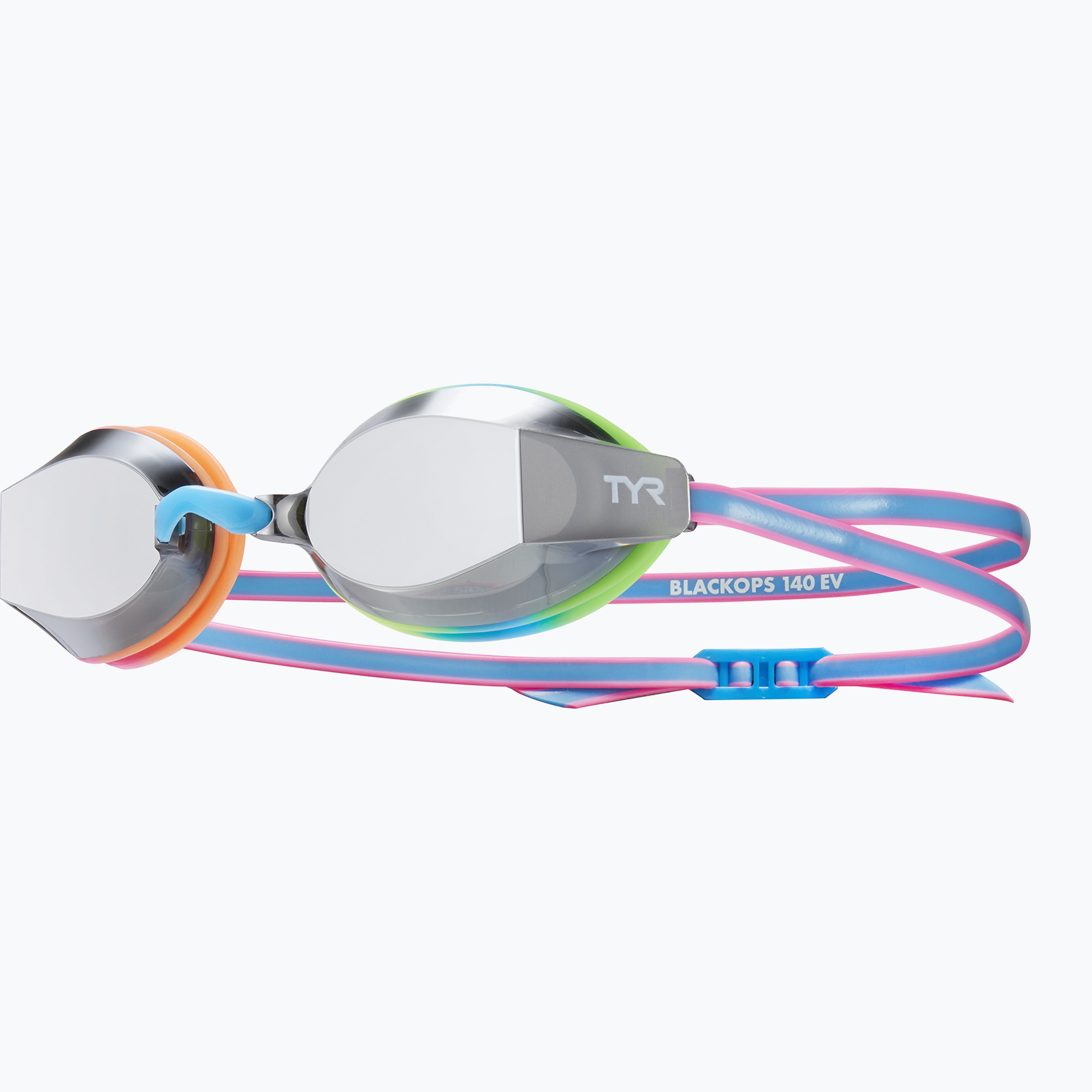 Okulary do pływania dziecięce TYR Blackops 140 Ev Racing Mirrored silver/ blue/ pink 
