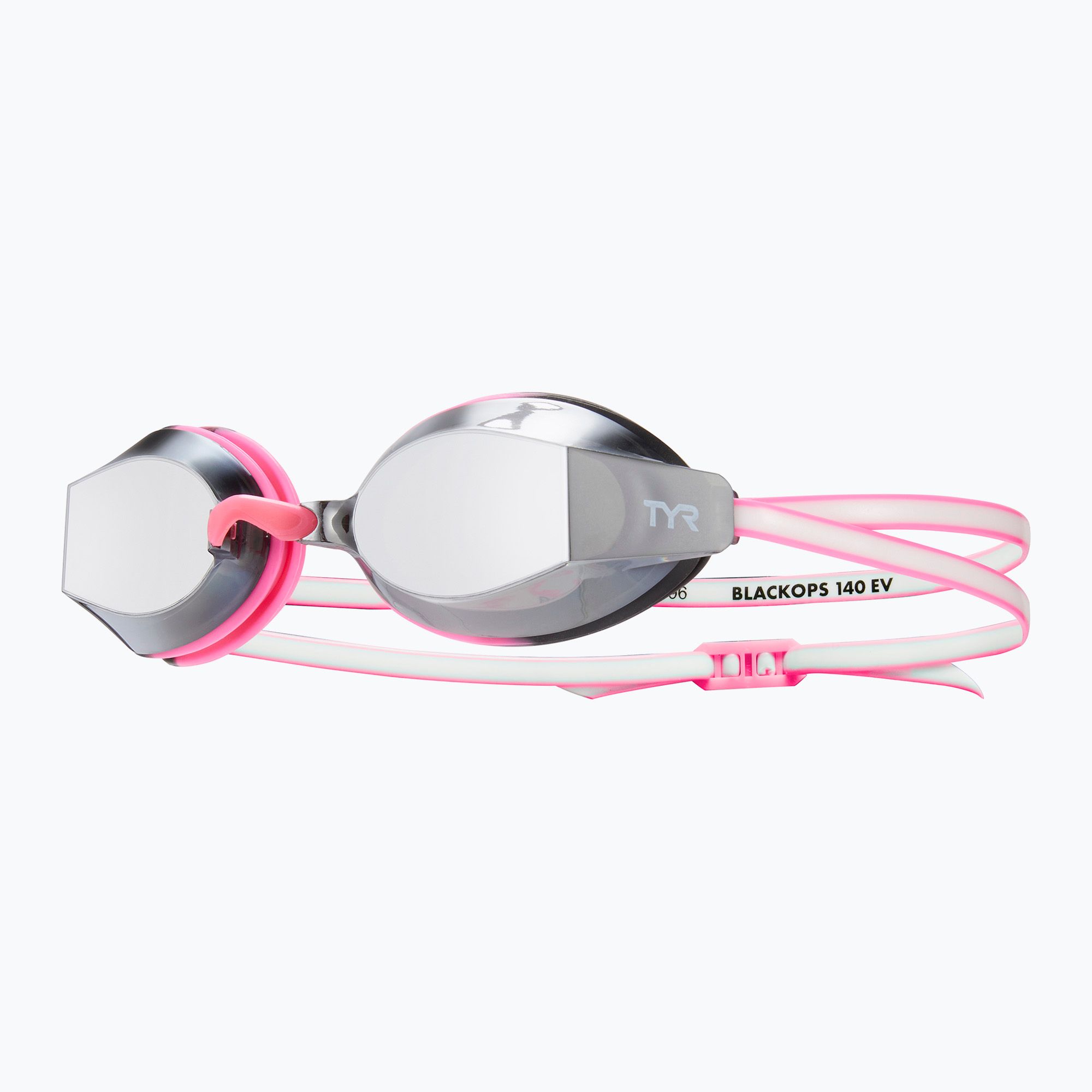 Okulary do pływania damskie TYR Blackops 140 Ev Racing Mirrored silver/ pink/ white 