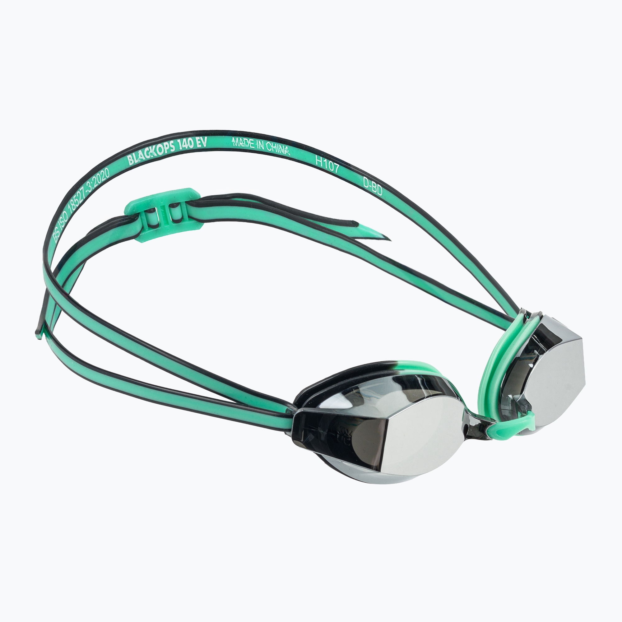 Ochelari de înot pentru femei  TYR Blackops 140 Ev Racing Mirrored silver/ mint/ black
