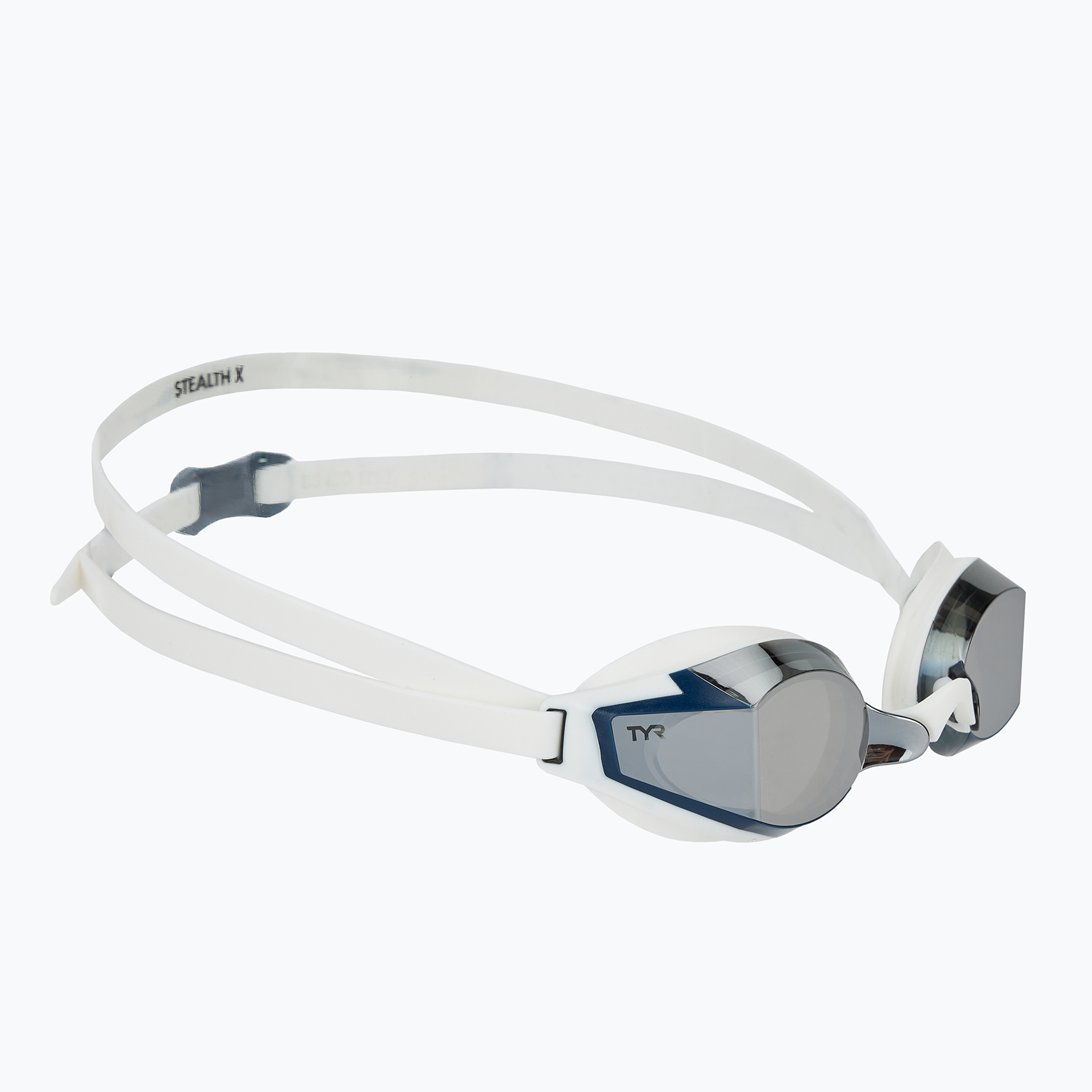Okulary do pływania TYR Stealth-X Performance Mirrored silver/ white/ white 