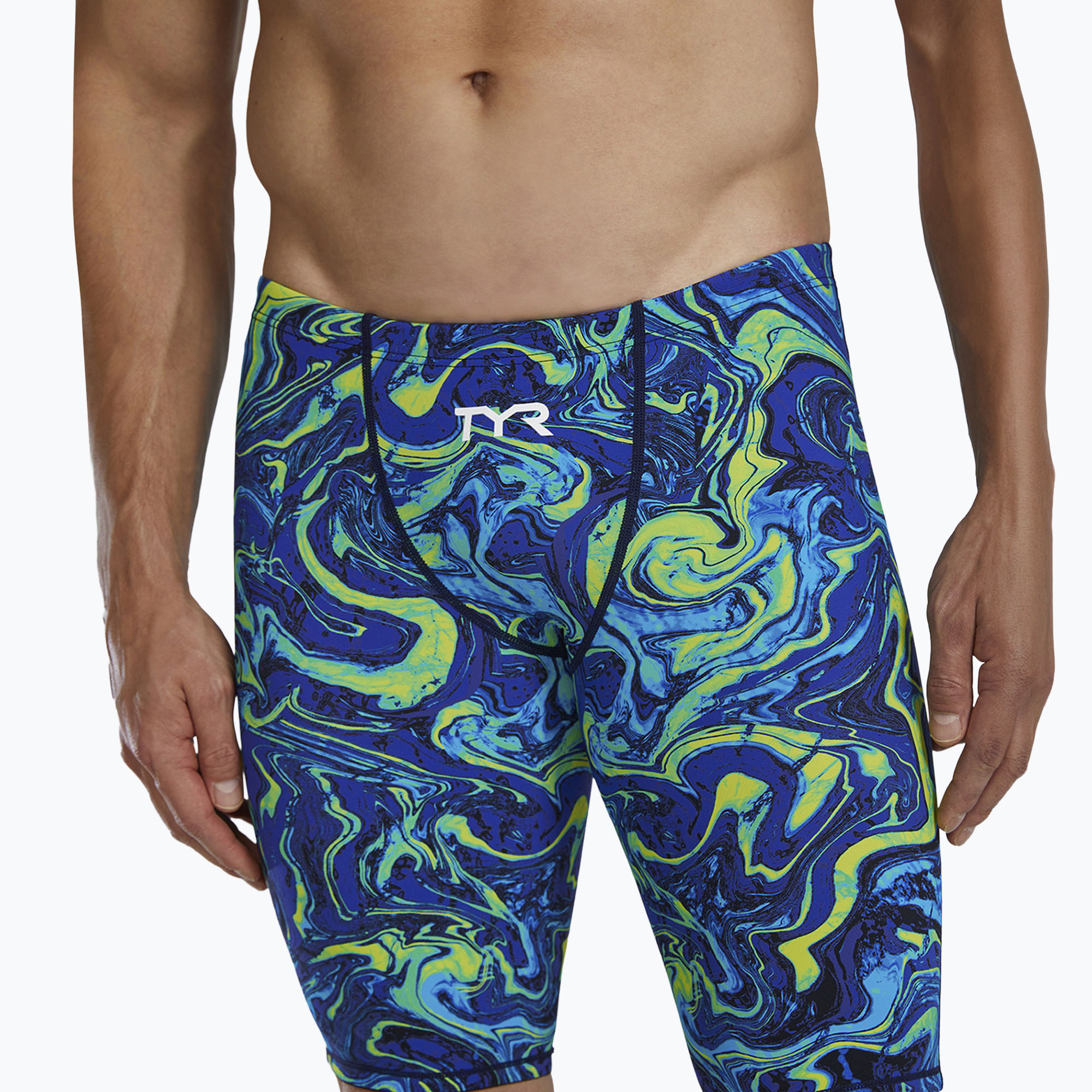 Мъжки шорти за плуване тип клин TYR Thresher Jammer Hyperblitz blue/green