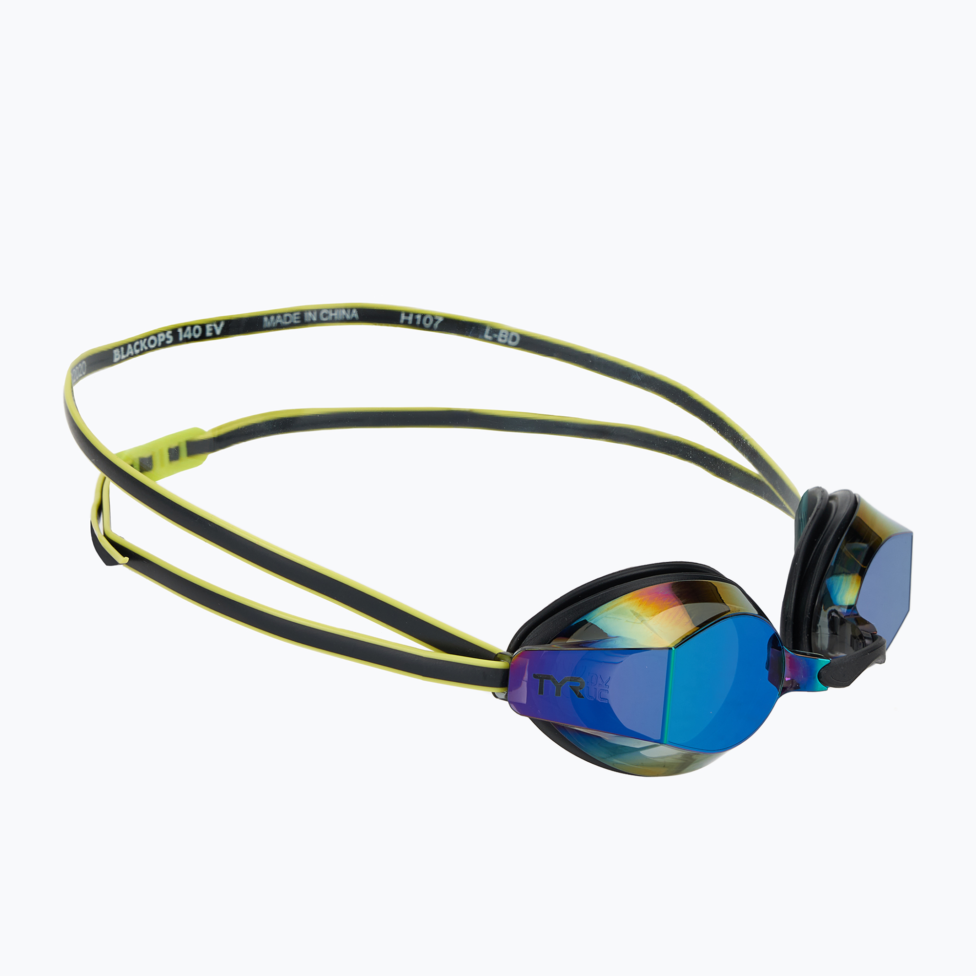 Okulary do pływania TYR Blackops 140 Ev Racing Mirrored fluo green/black 