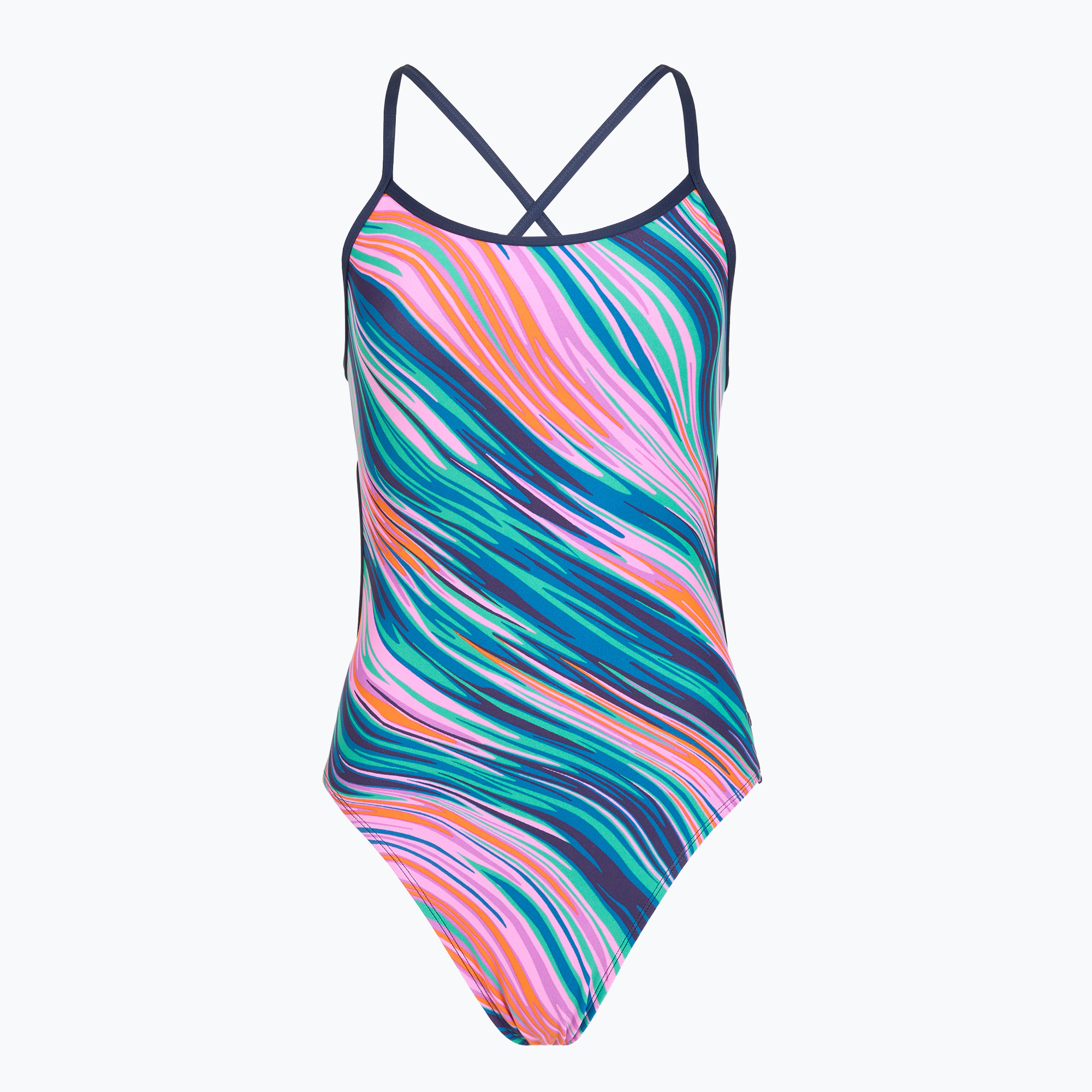 Дамски цял костюм за плуване TYR Durafast Elite Riptidal Trinityfit pink/multi