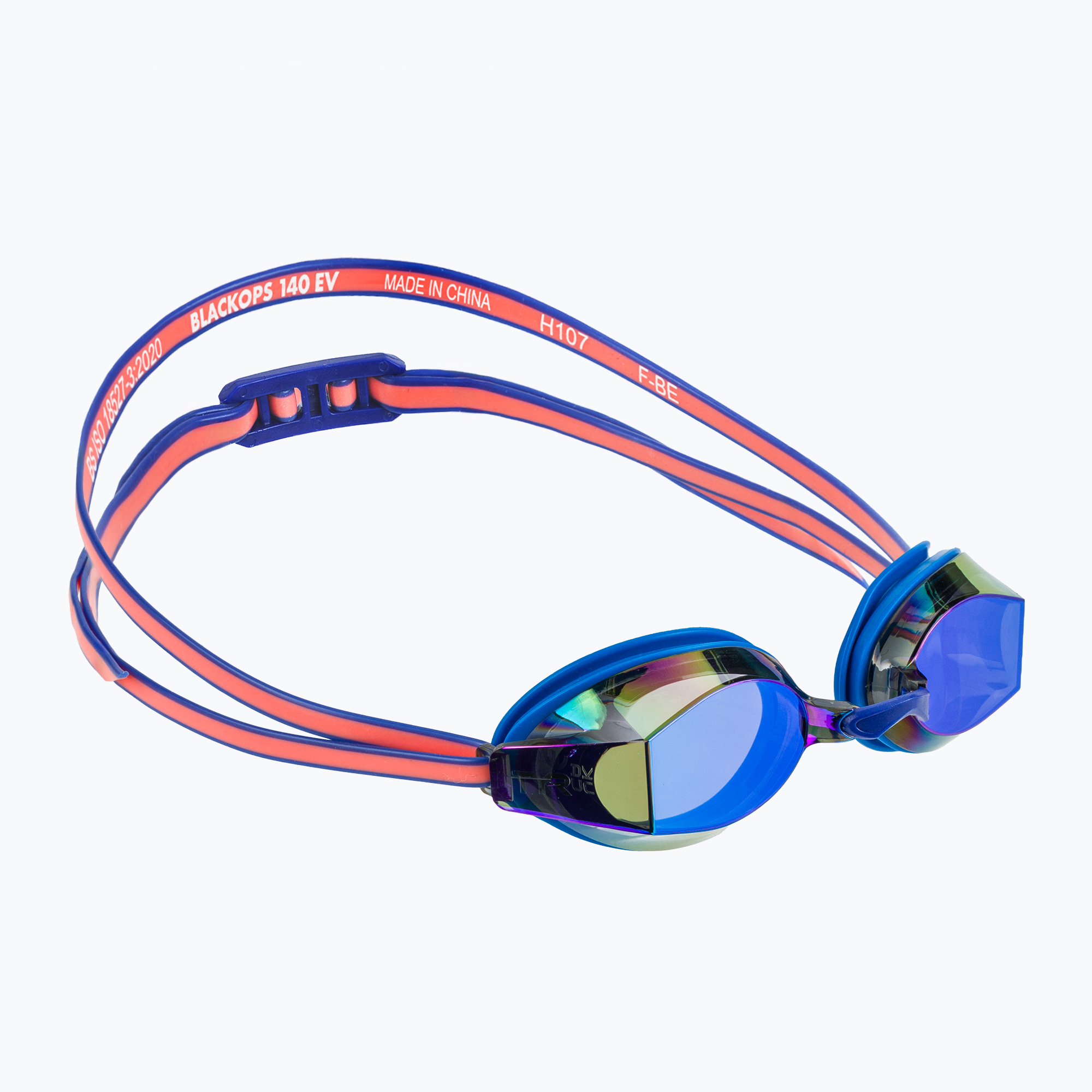 Дамски очила за плуване TYR Blackops 140 Ev Racing Mirrored blue/coral