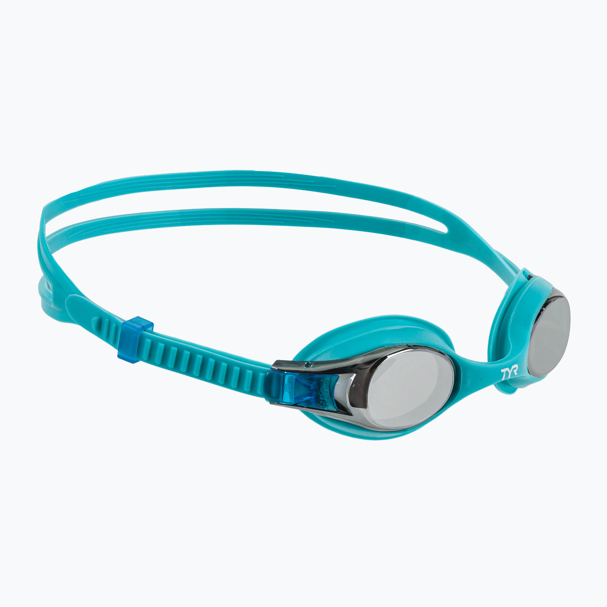 Детски очила за плуване TYR Swimple Metallized silver / blue