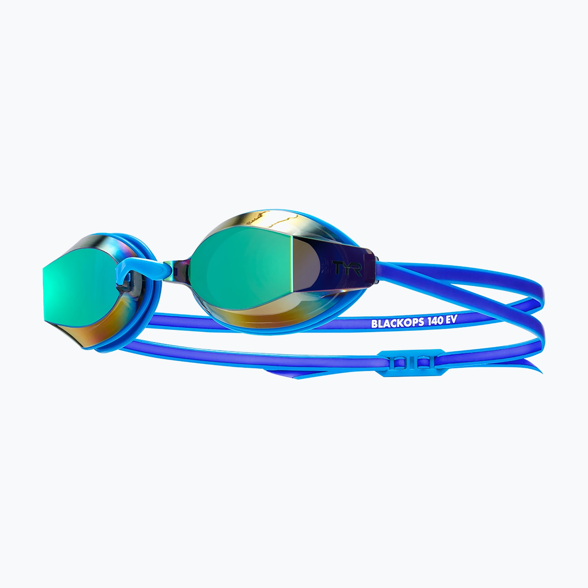 Okulary do pływania damskie TYR Blackops 140 Ev Racing Mirrored royal/light blue 