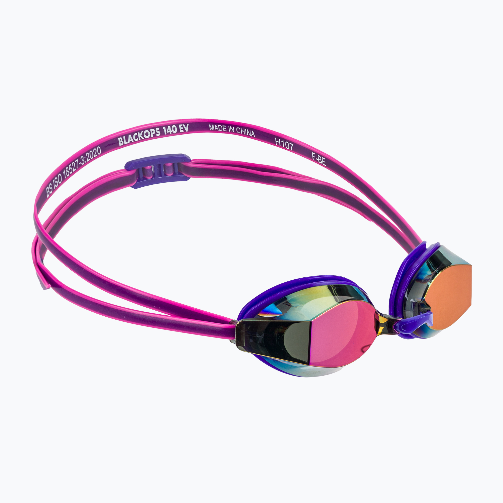 Ochelari de înot pentru femei TYR Blackops 140 Ev Racing Mirrored purple/pink