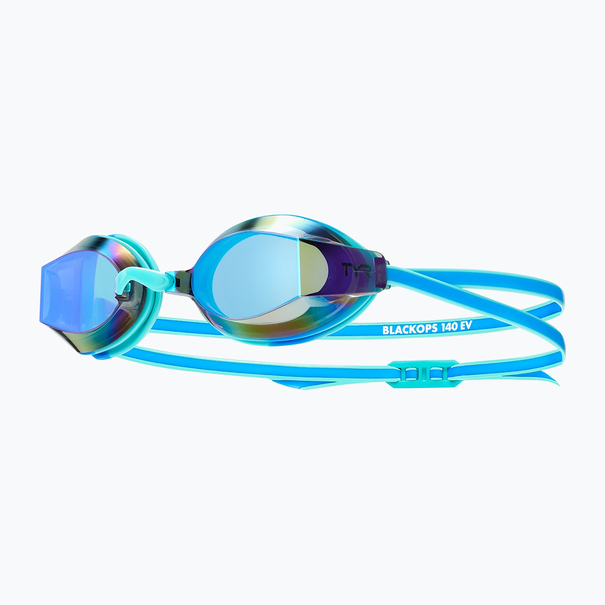 Okulary do pływania dziecięce TYR Blackops 140 Ev Racing Mirrored blue/turquoise 