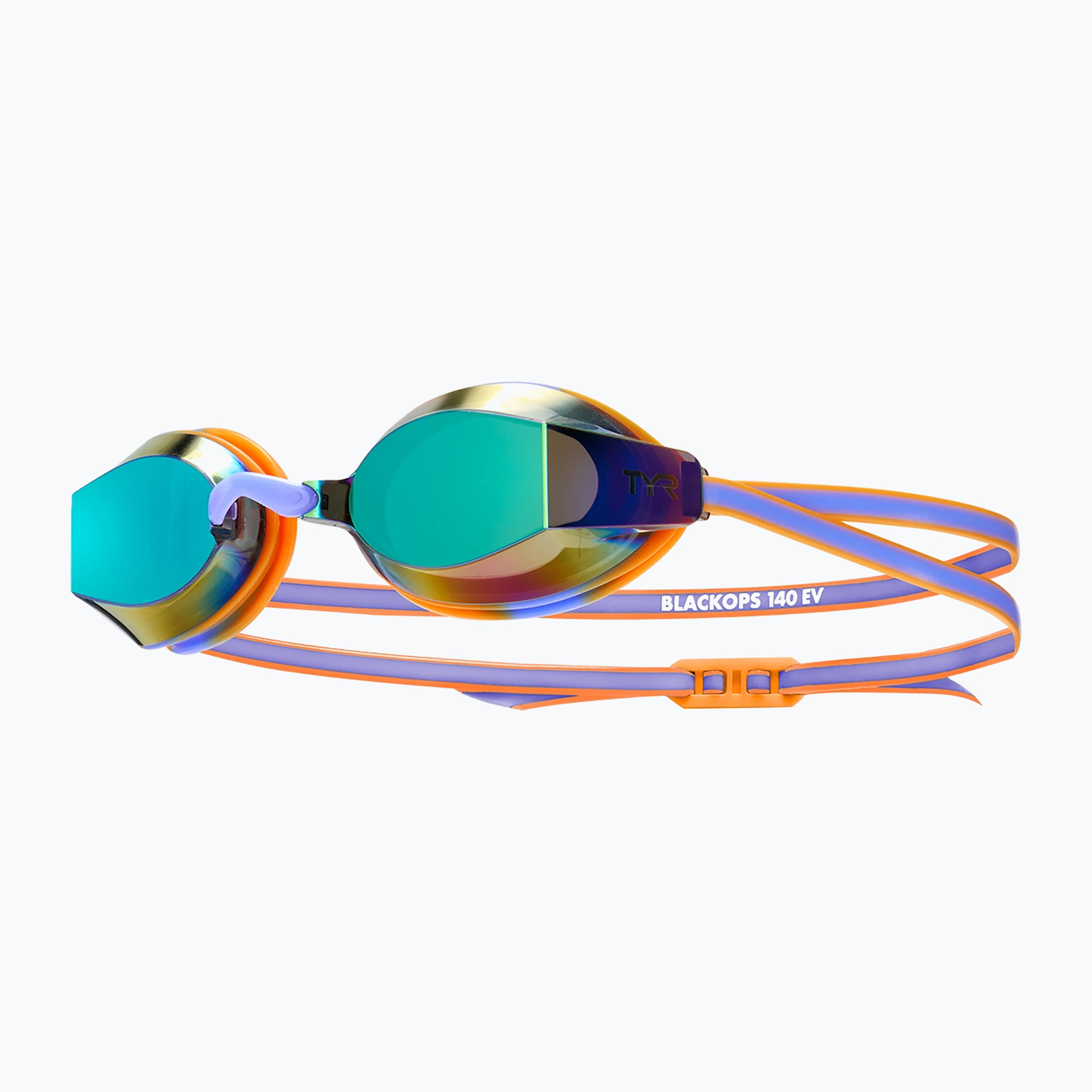 Okulary do pływania dziecięce TYR Blackops 140 Ev Racing Mirrored purple/orange 