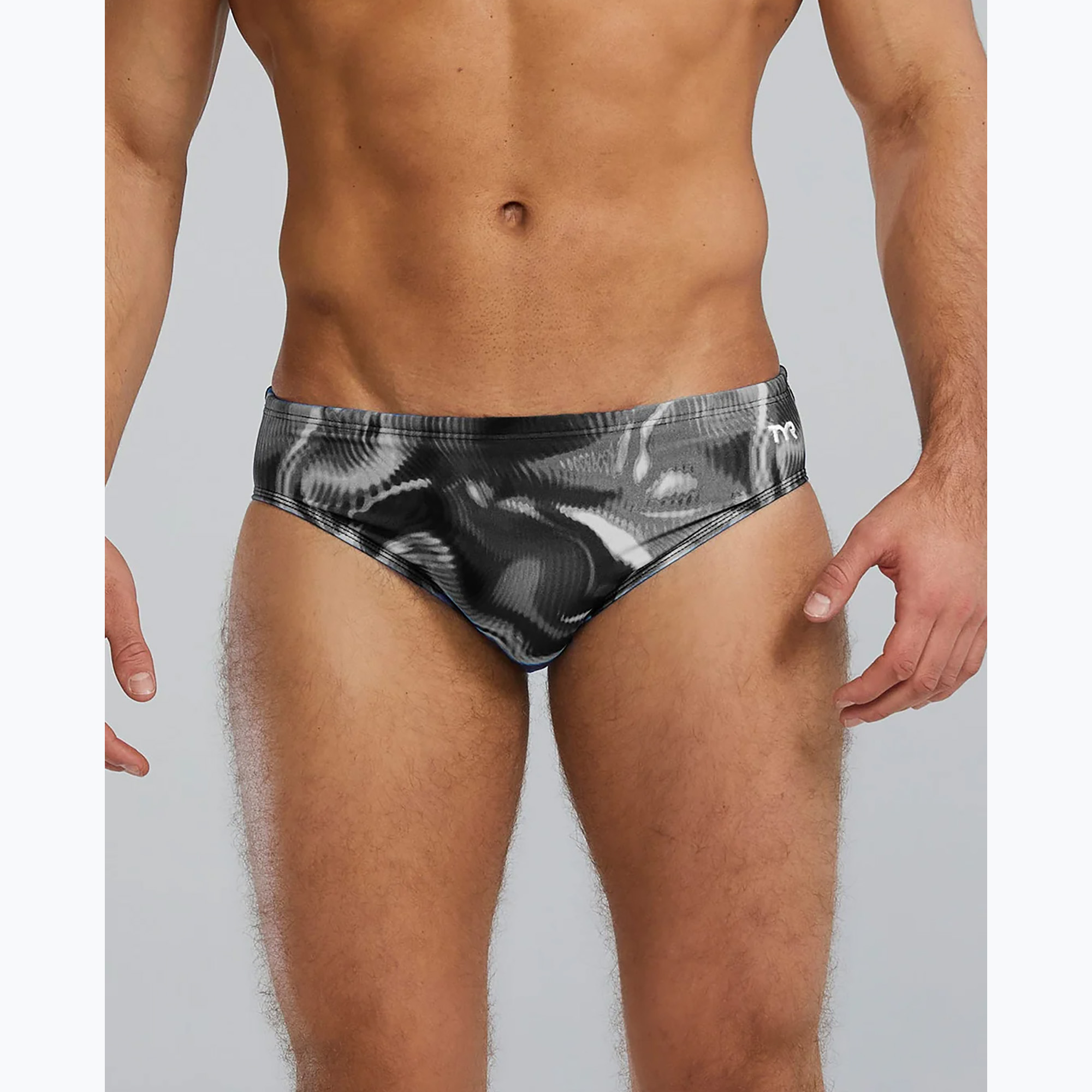Мъжки бански тип слип TYR Durafast Elite Waveform Brief titanium