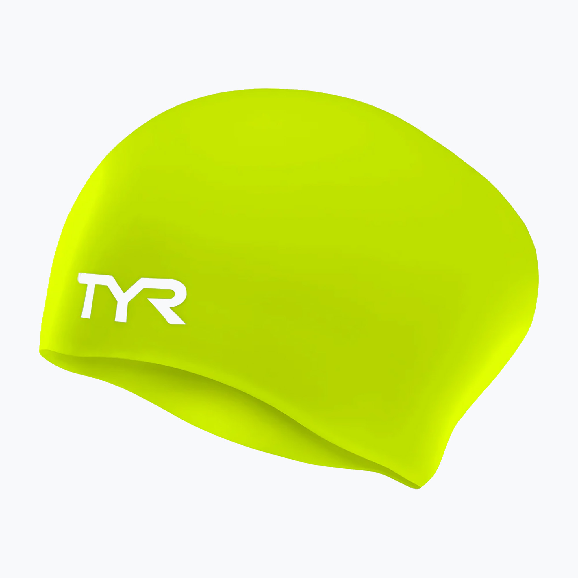 Шапка за плуване TYR Long Hair Wrinkle Free Silicone limelight