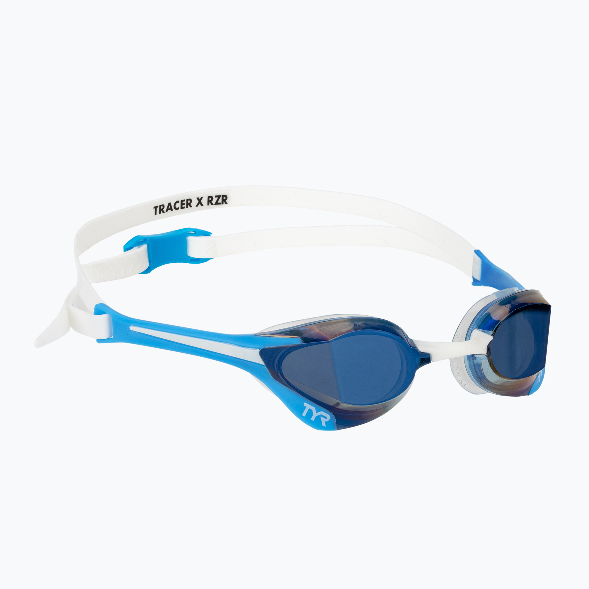 Очила за плуване TYR Tracer-X Elite Racing Mirrored blue/white