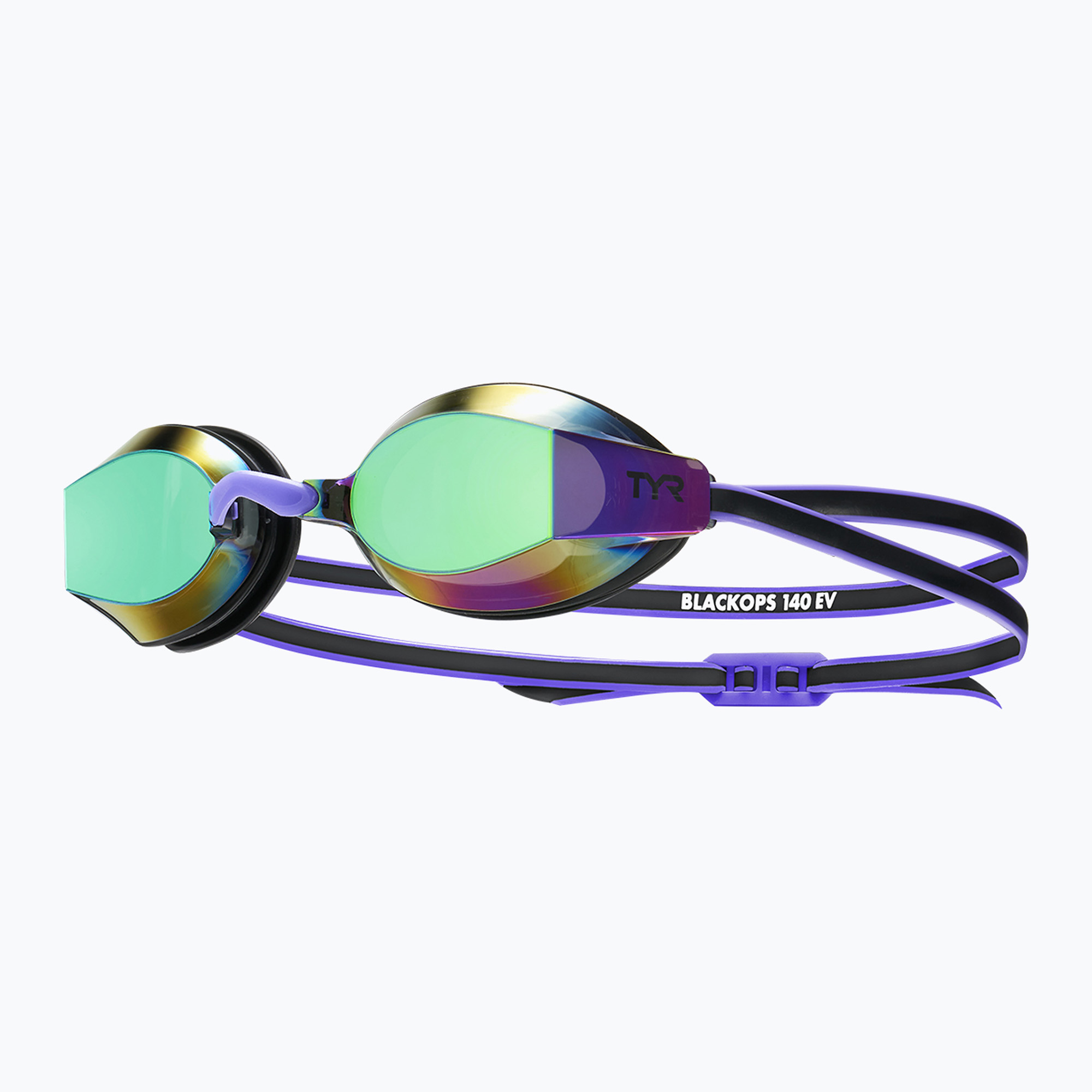 Ochelari de înot pentru femei TYR Blackops 140 Ev Racing Mirrored purple/green