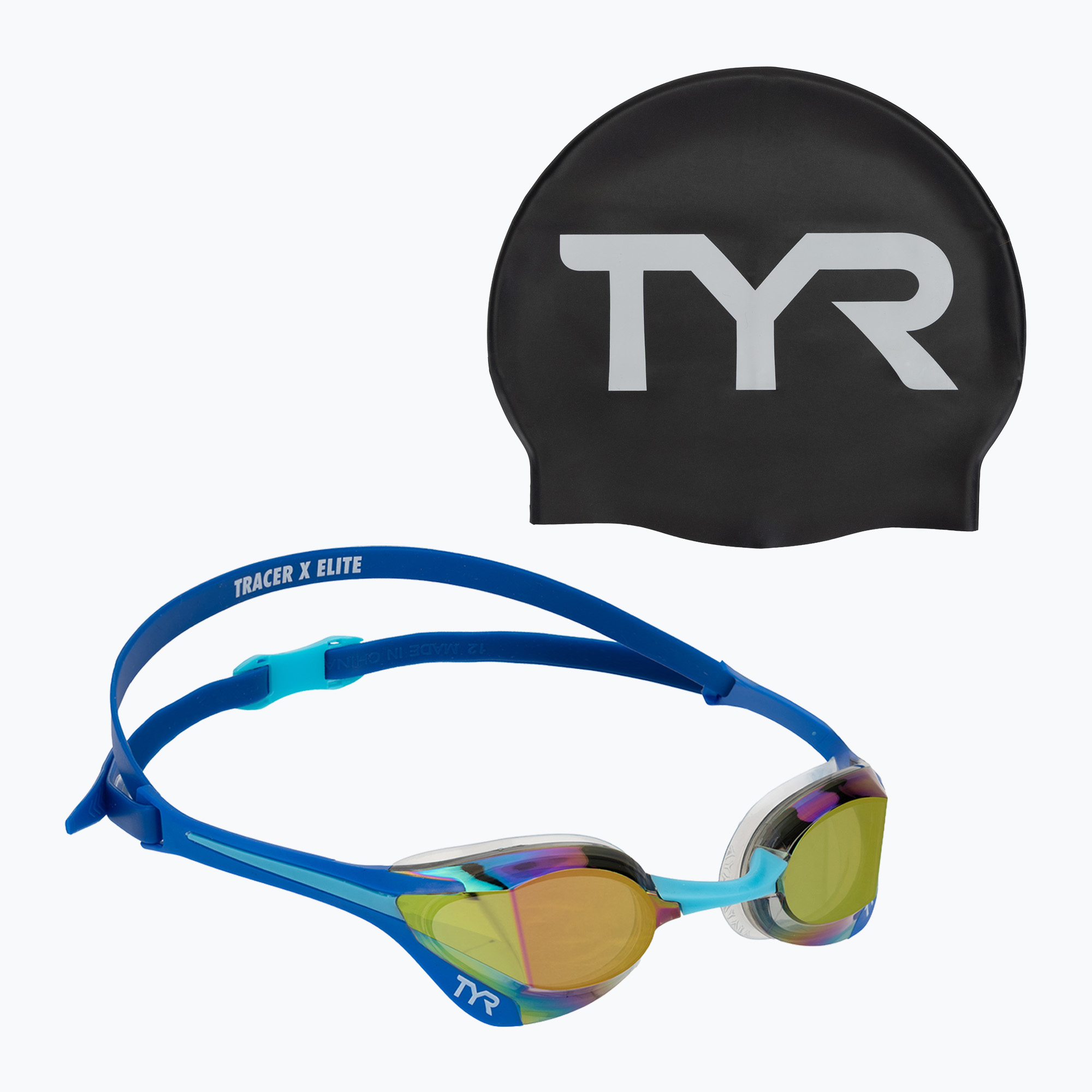 Очила за плуване TYR Tracer-X Elite Racing Mirrored blue/turquoise