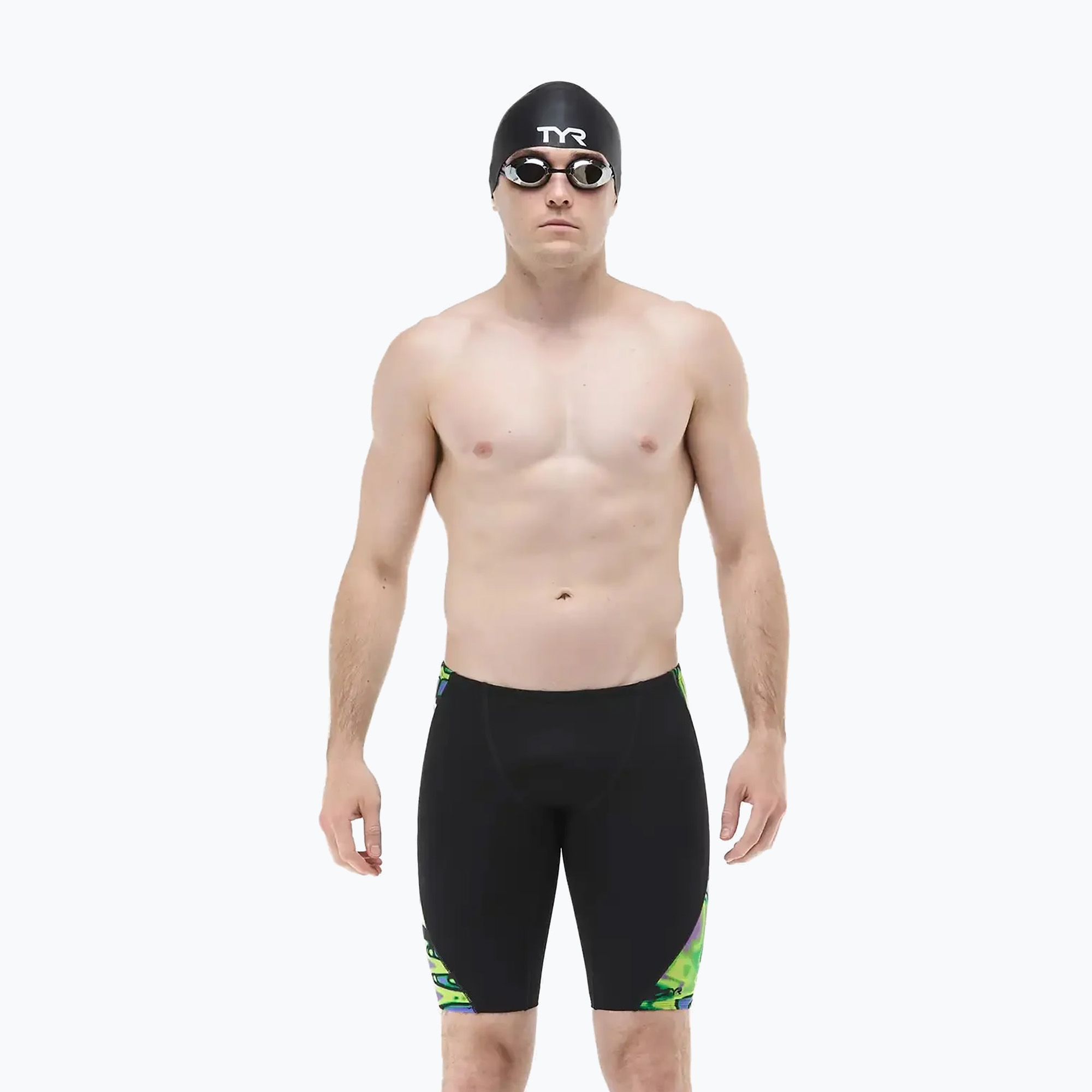 Мъжки шорти за плуване тип клин TYR Splice Flux Jammer lime/multi