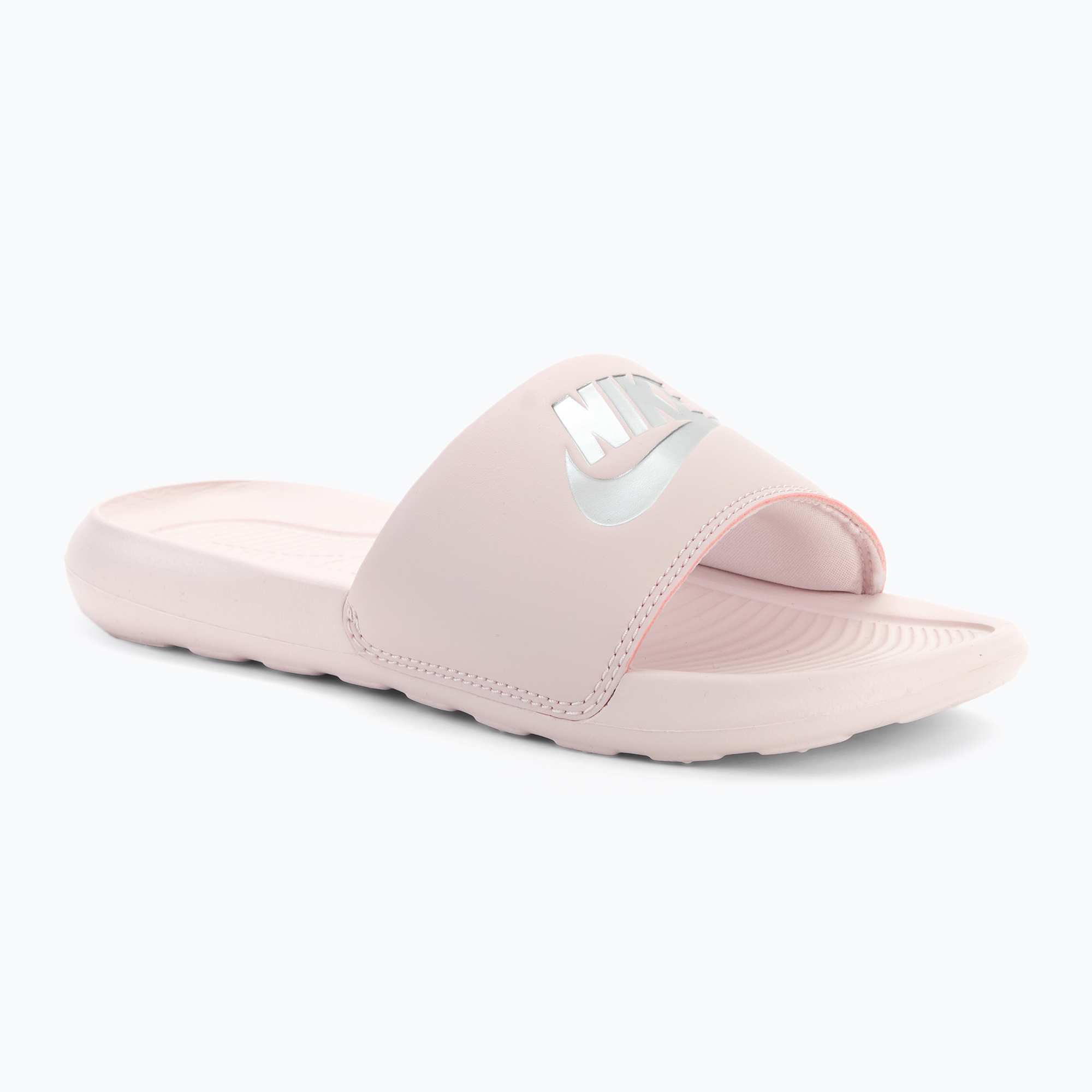Klapki damskie Nike Victori One Slide barely rose/barely rose/metallic silver 