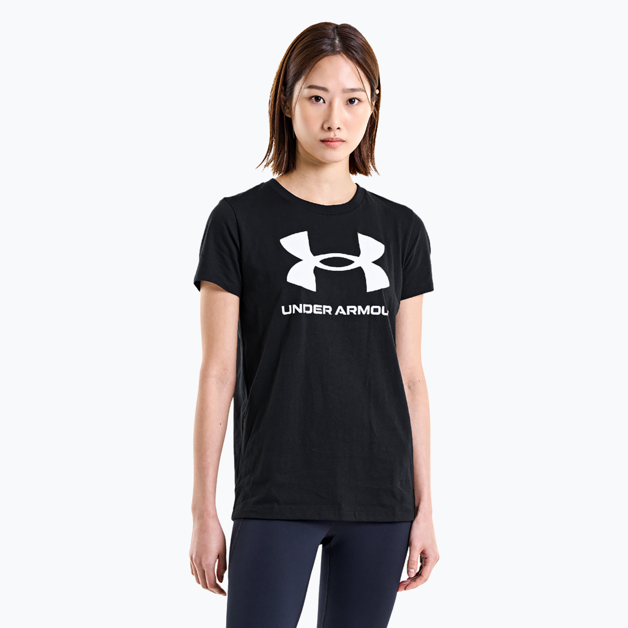Maglietta Under Armour Rival Logo donna nero/bianco (S) (Rival Logo 1356305-001)