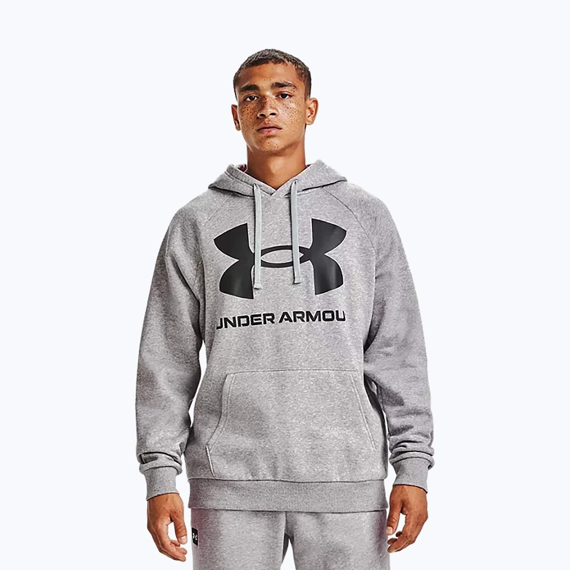 Bluza męska Under Armour Rival Fleece Big Logo HD mod gray light heather/black 