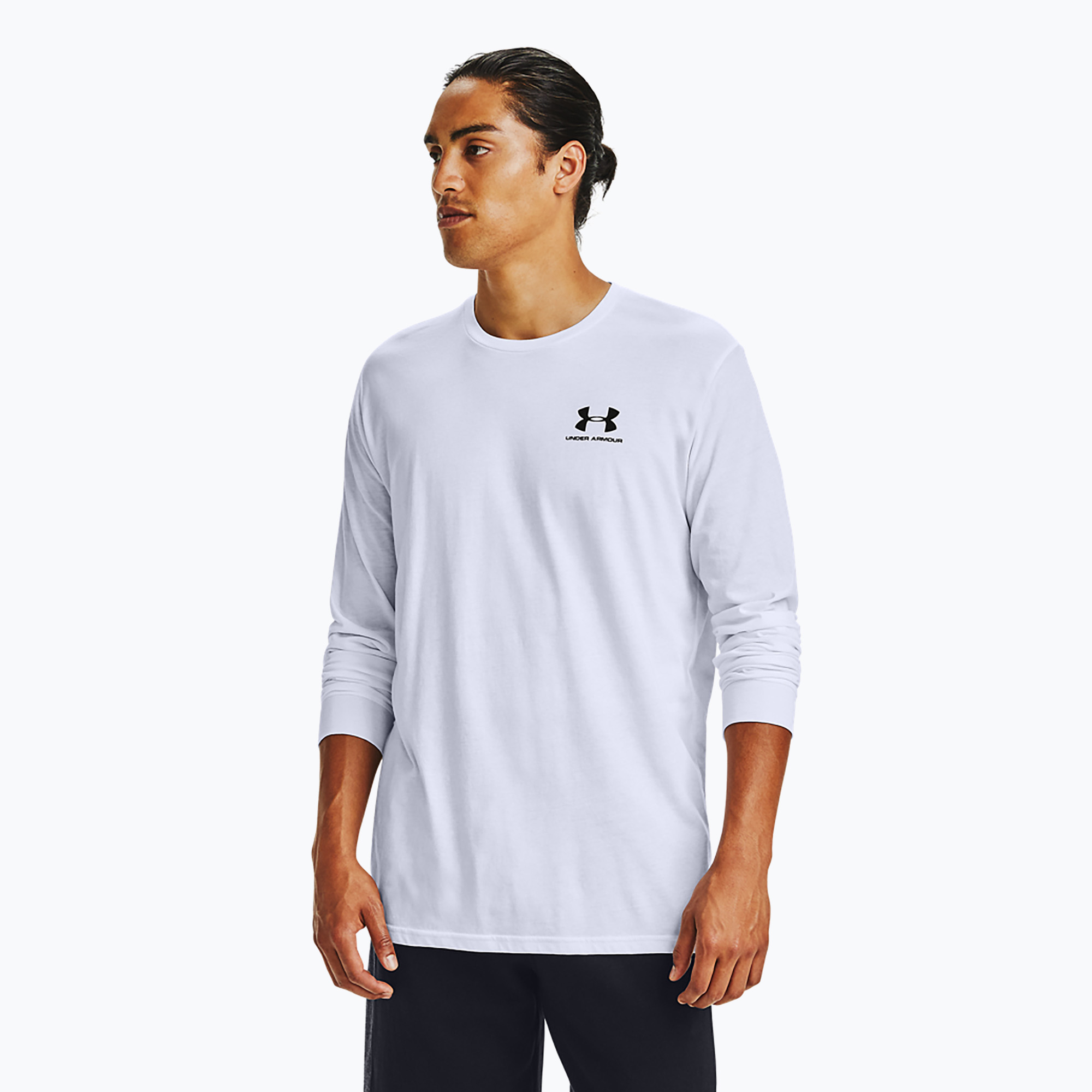 Longsleeve męski Under Armour Sportstyle Left Chest white/black