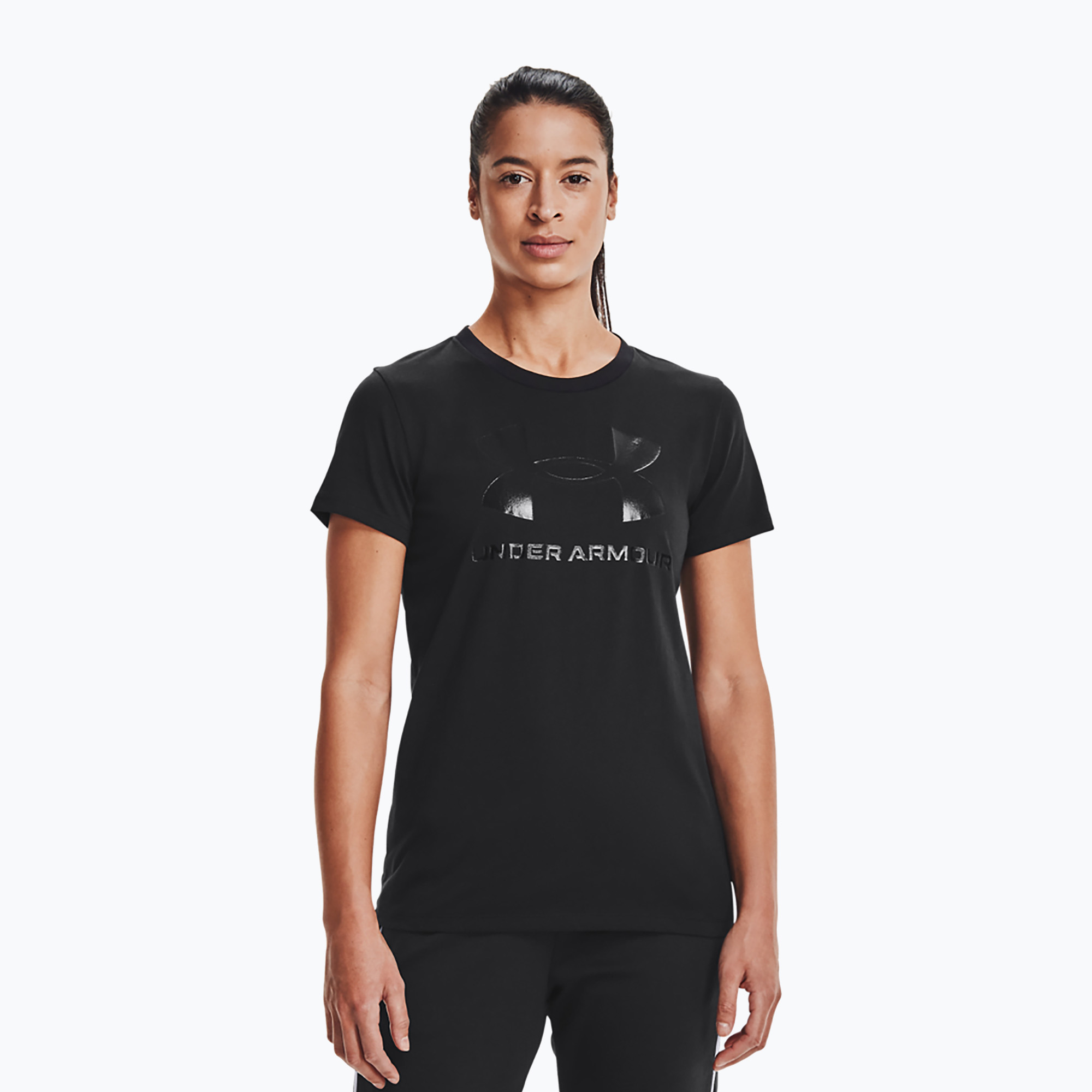 Koszulka damska Under Armour Rival Logo black/black 