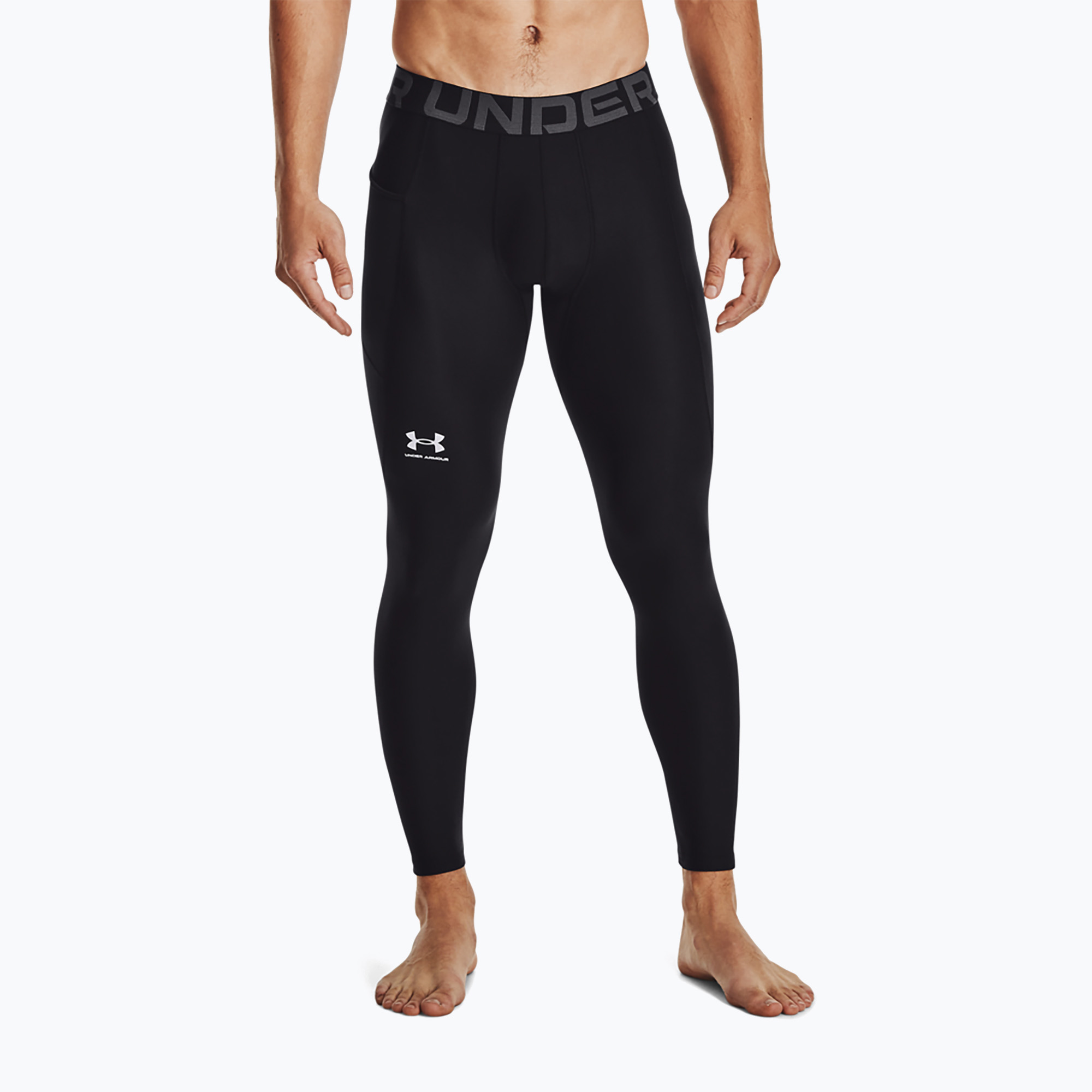 Legginsy treningowe męskie Under Armour HeatGear black/white 