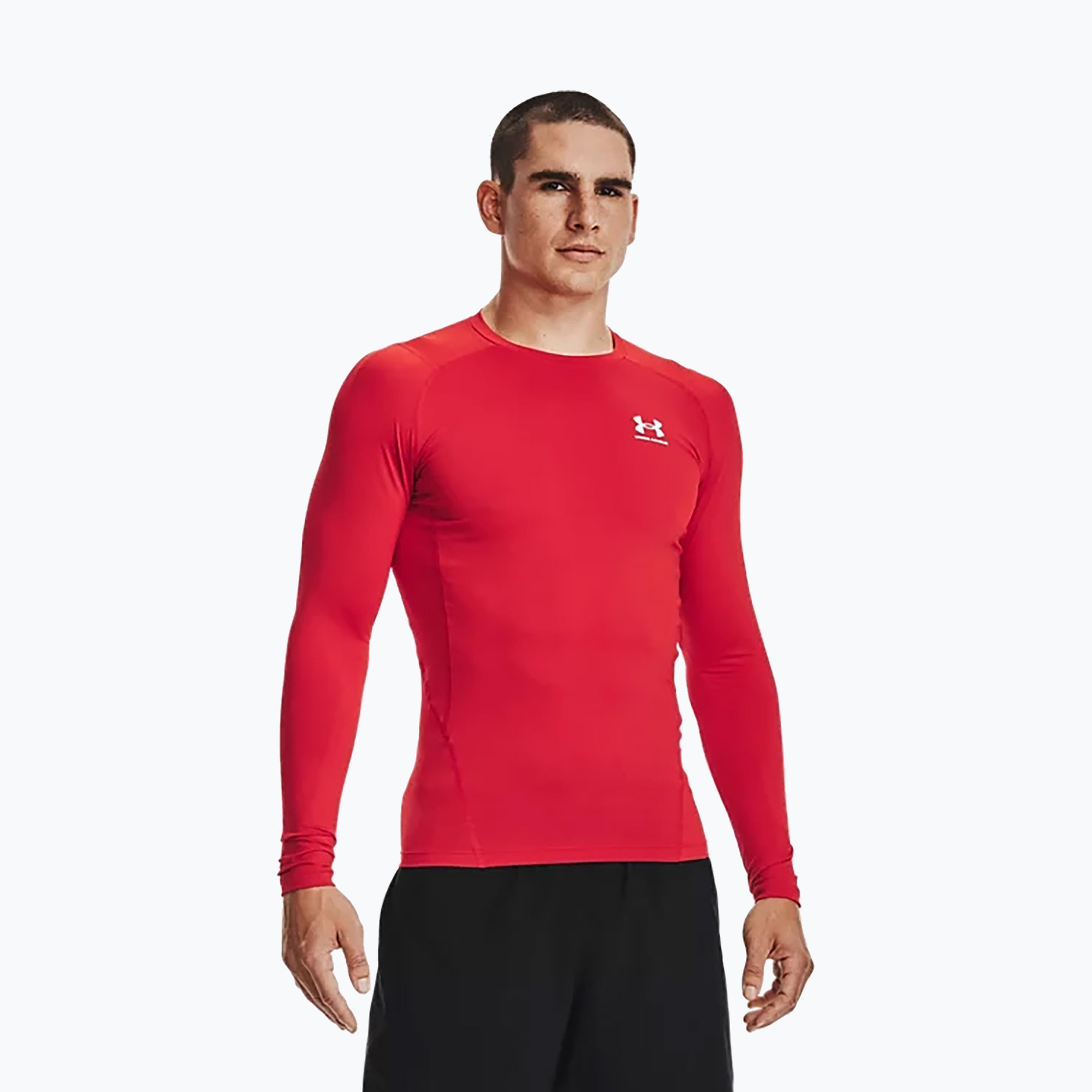 Longsleeve treningowy męski Under Armour HG Armour Comp red/white 