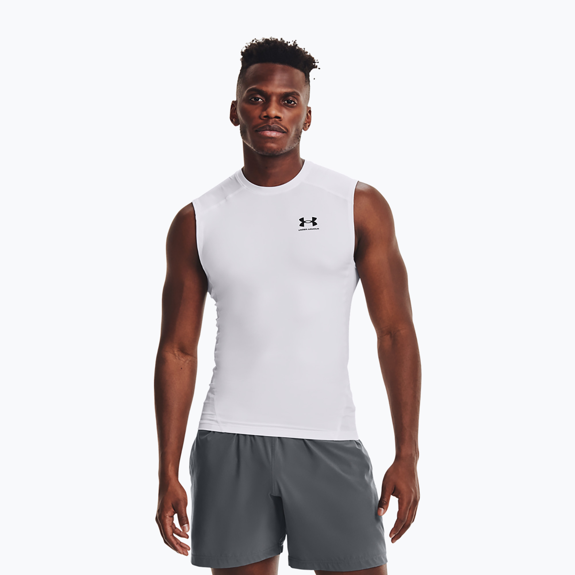 Koszulka treningowa męska Under Armour HG Armour Comp white/black 
