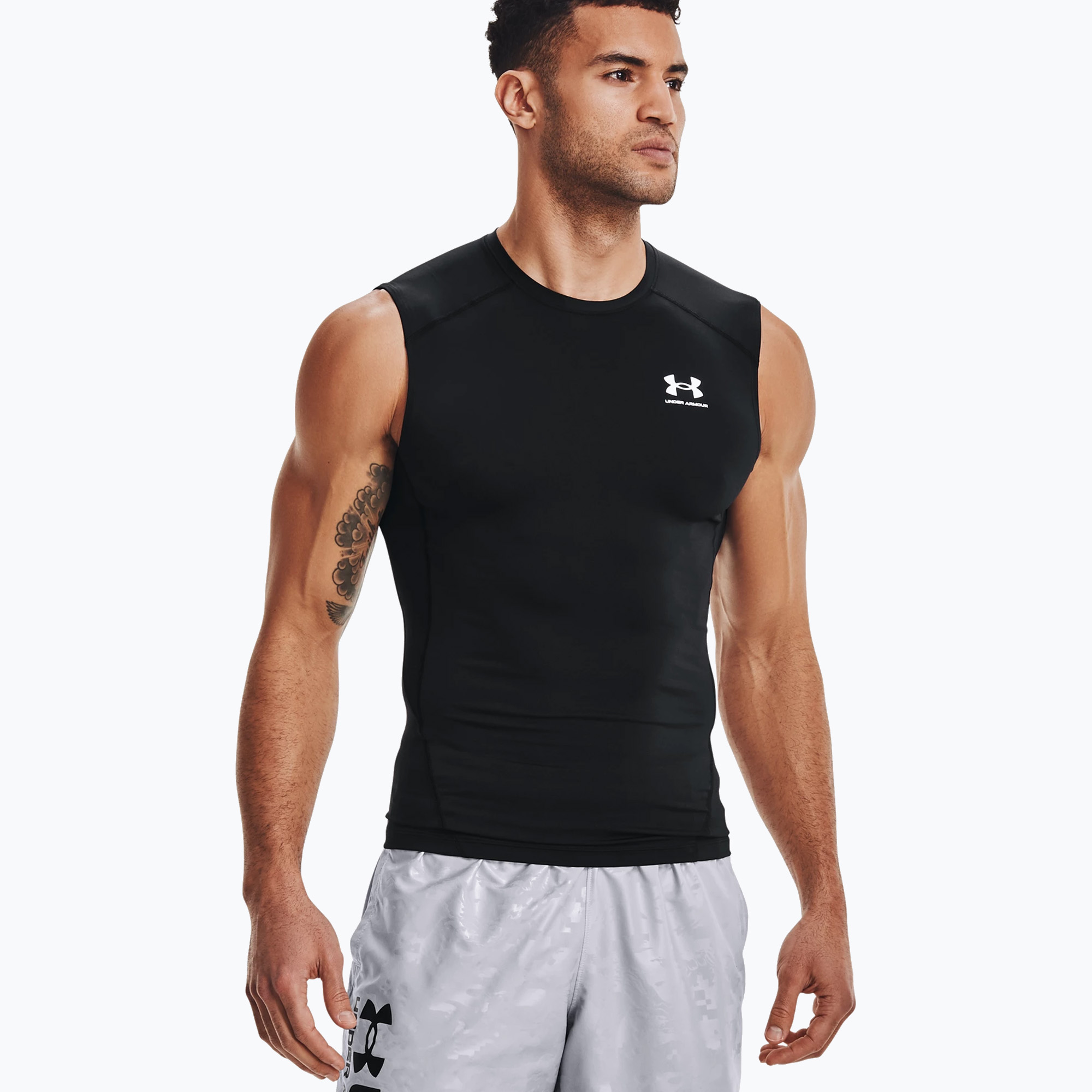 Koszulka treningowa męska Under Armour HG Armour Comp black/white 