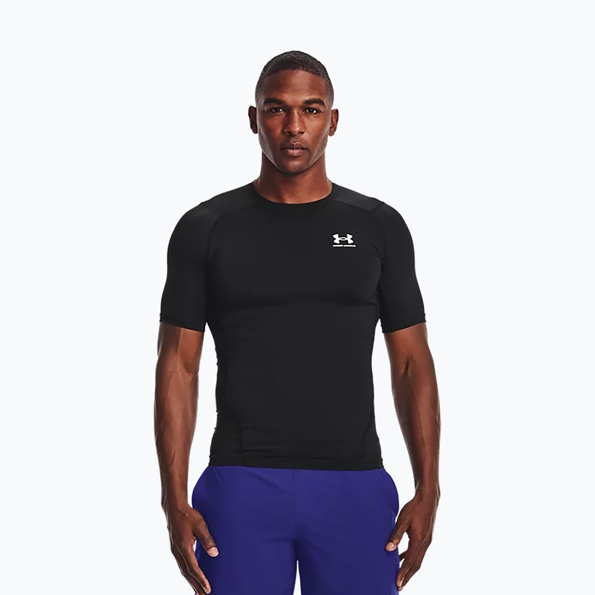 Koszulka treningowa męska Under Armour HG Armour Comp black/white 