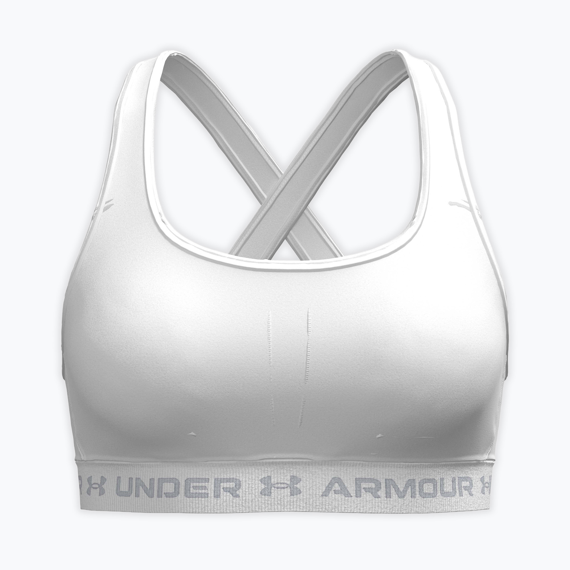 Спортен сутиен  Under Armour Crossback Mid white/white/halo gray