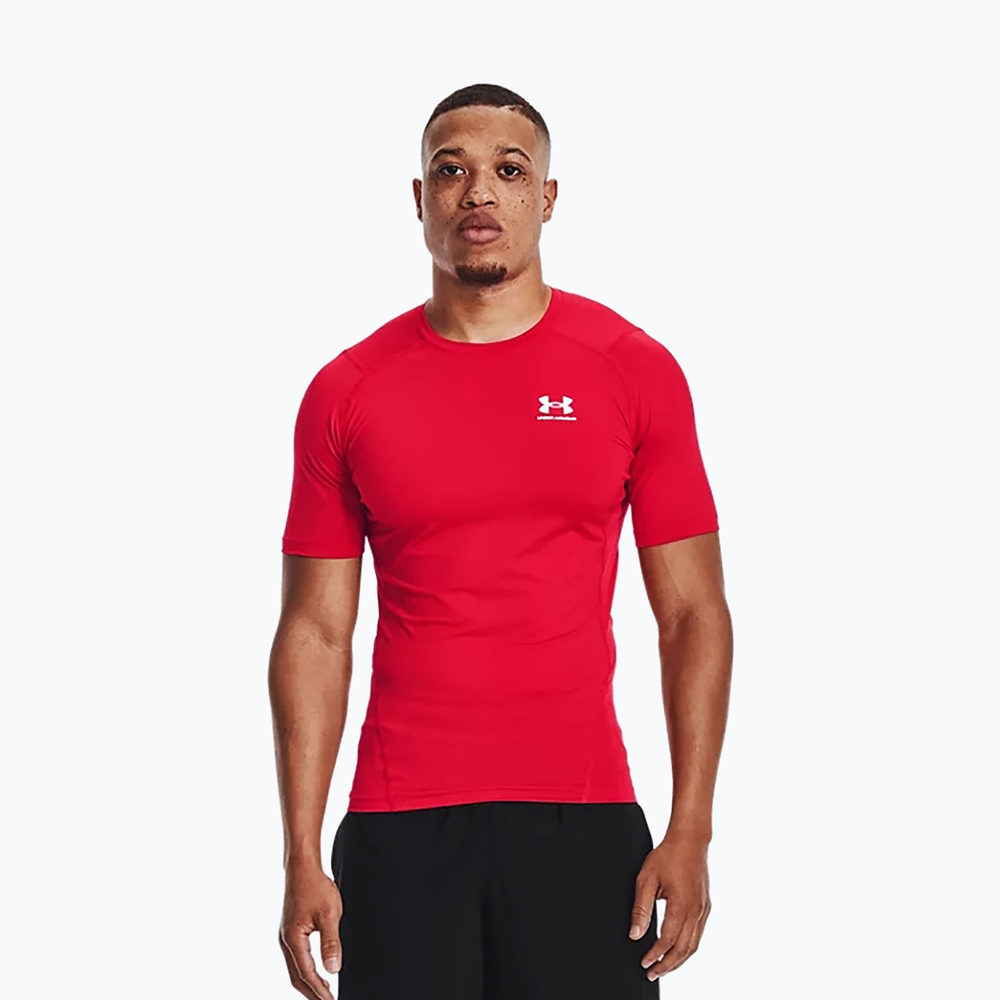 Koszulka treningowa męska Under Armour HG Armour Comp red/white 